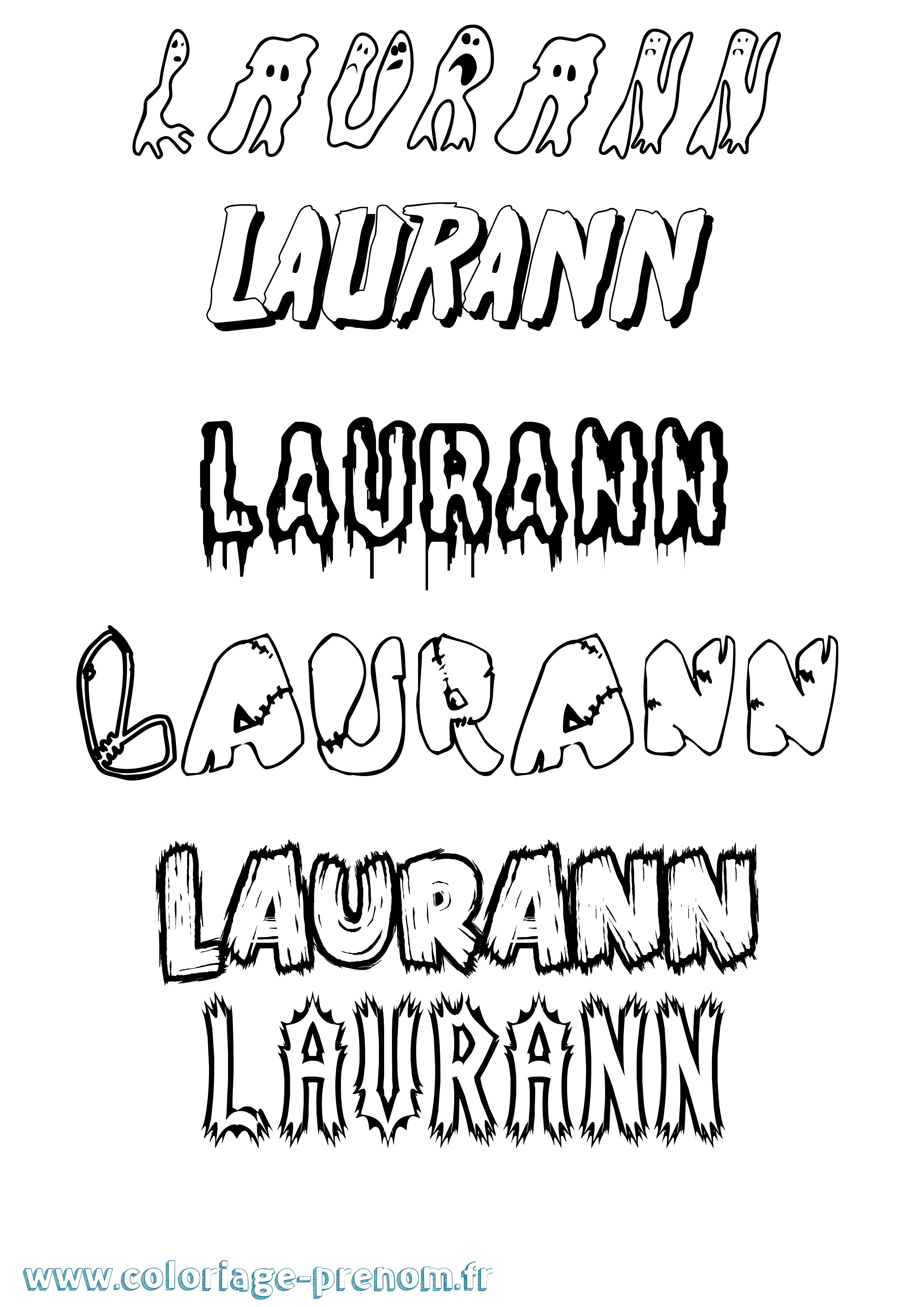 Coloriage Laurann Frisson Coloriage prénom Laurann Frisson