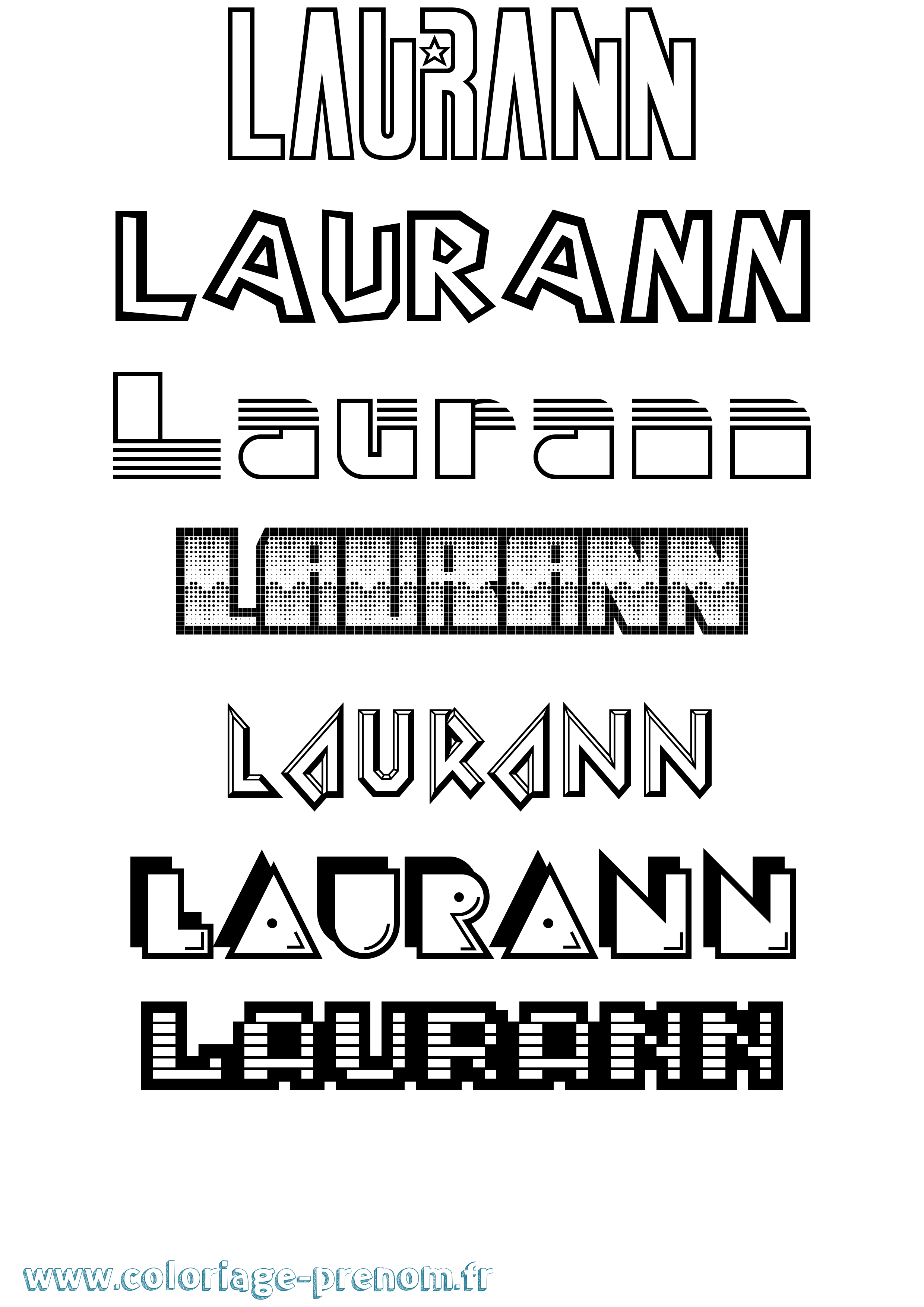 Coloriage Laurann Jeux Vidéos Coloriage prénom Laurann Jeux Vidéos