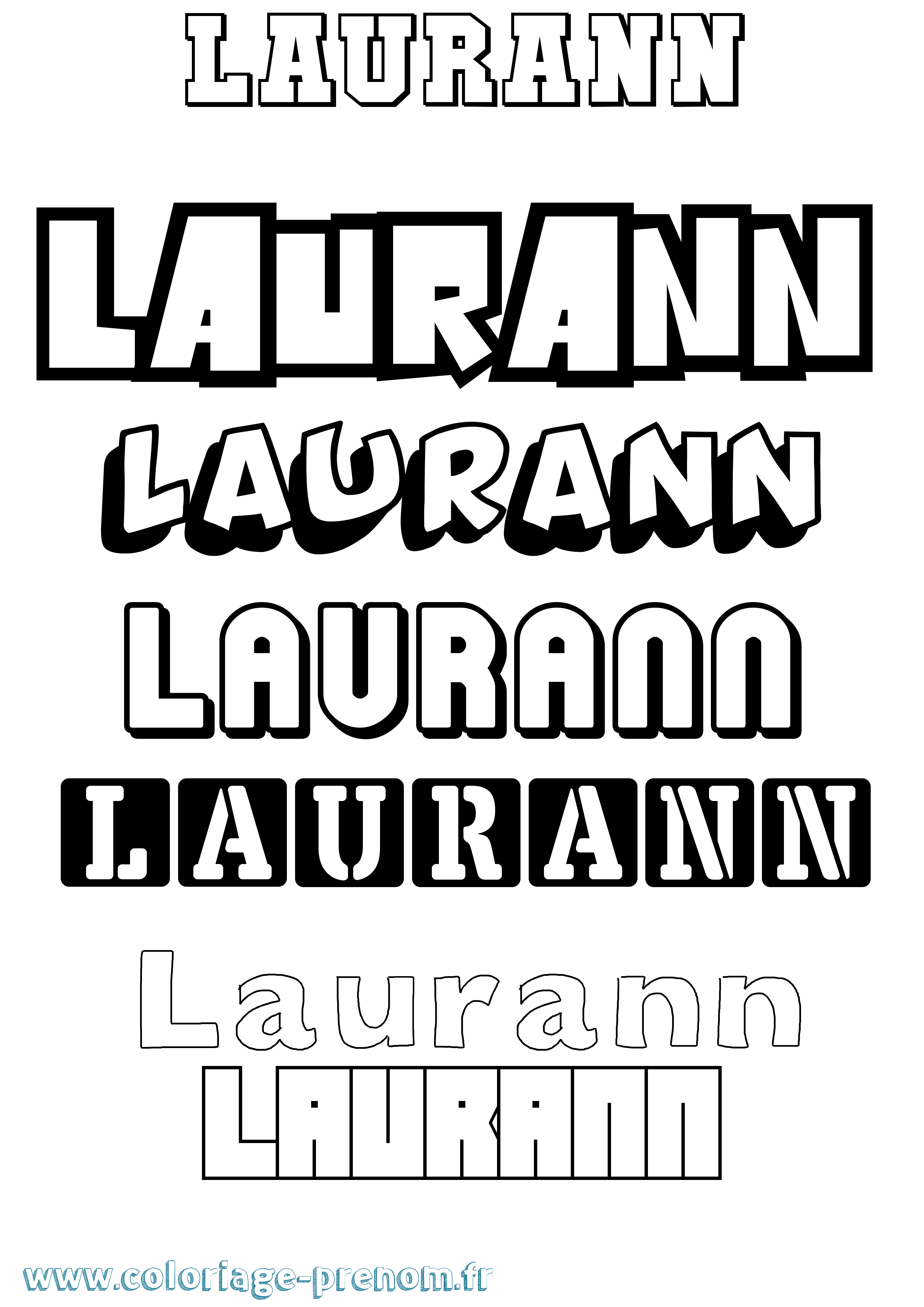 Coloriage Laurann Simple Coloriage prénom Laurann Simple