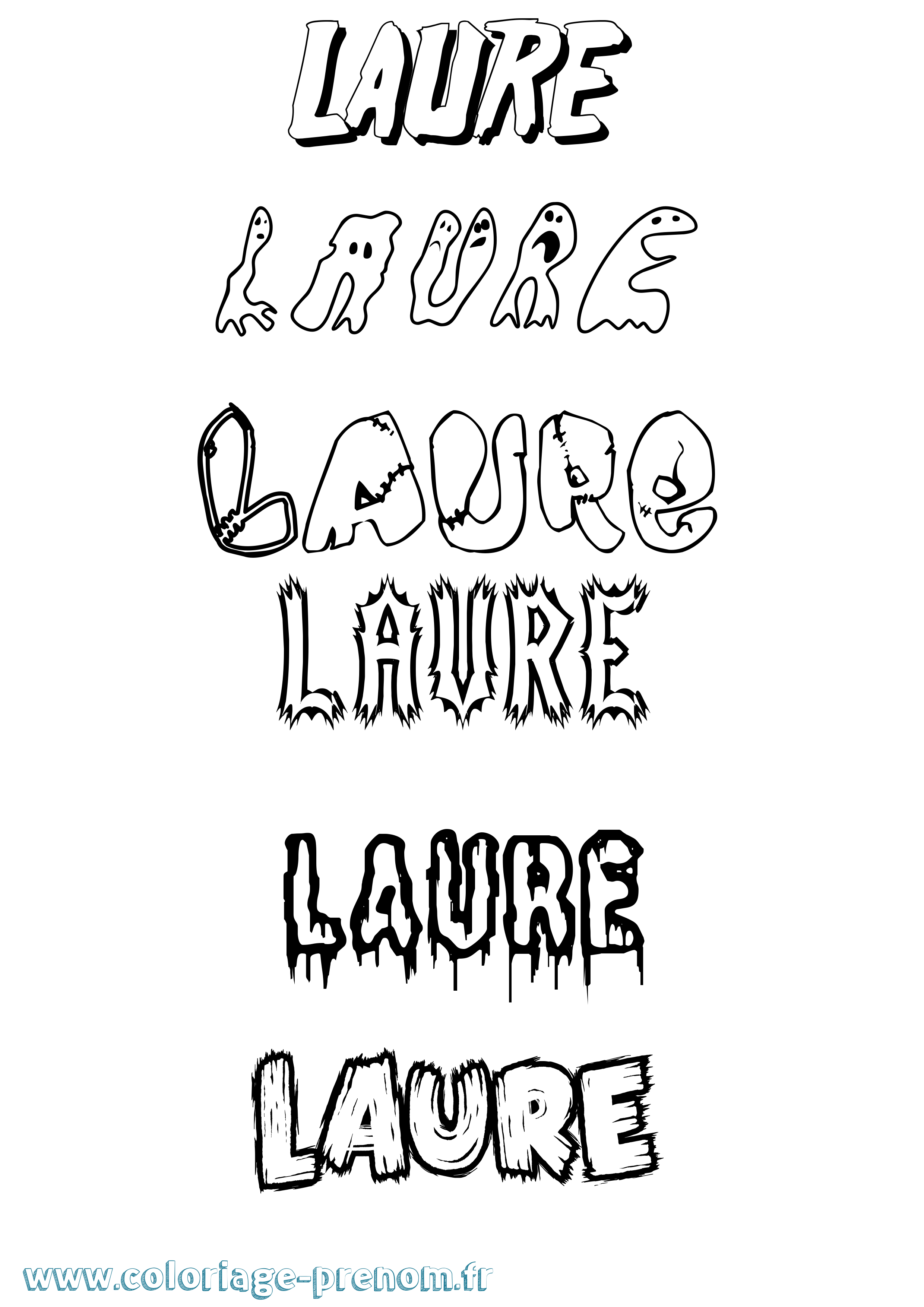 Coloriage prénom Laure Frisson