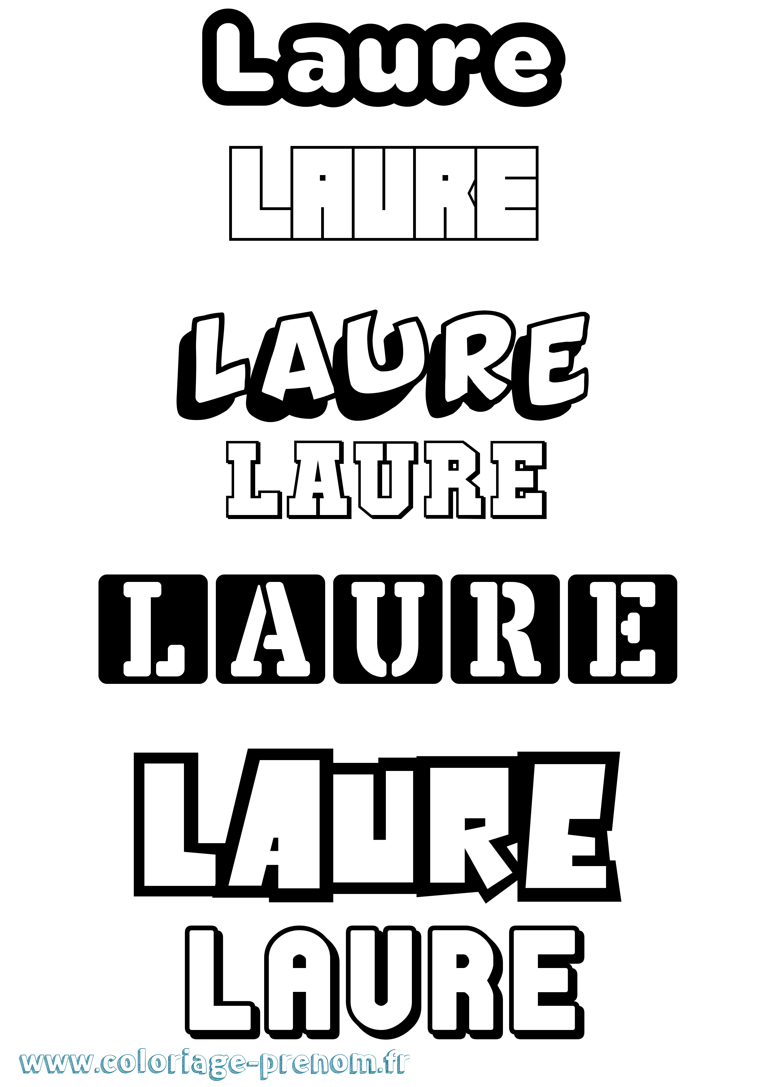 Coloriage prénom Laure