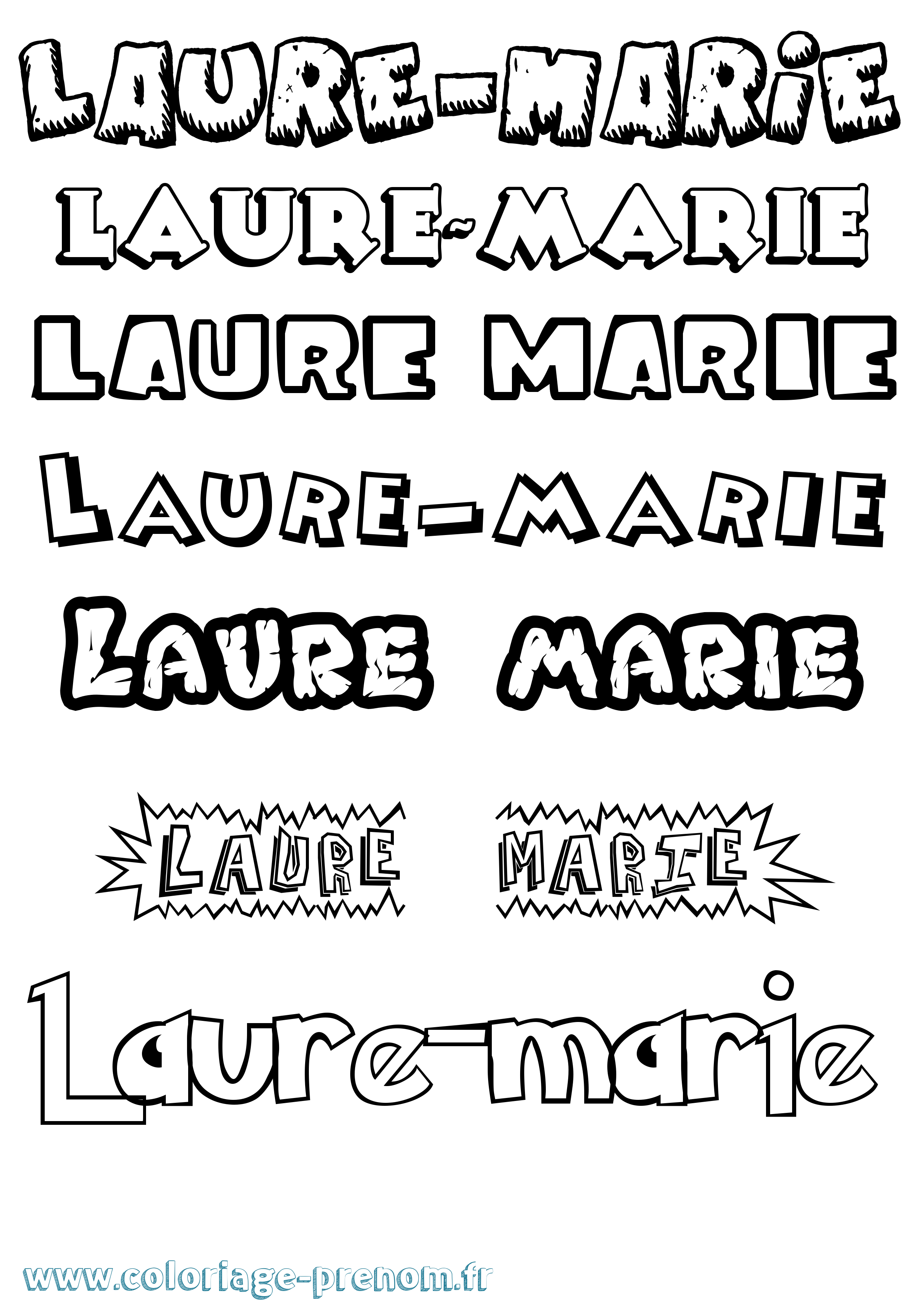 Coloriage Laure-Marie Dessin Animé Coloriage prénom Laure-Marie Dessin Animé