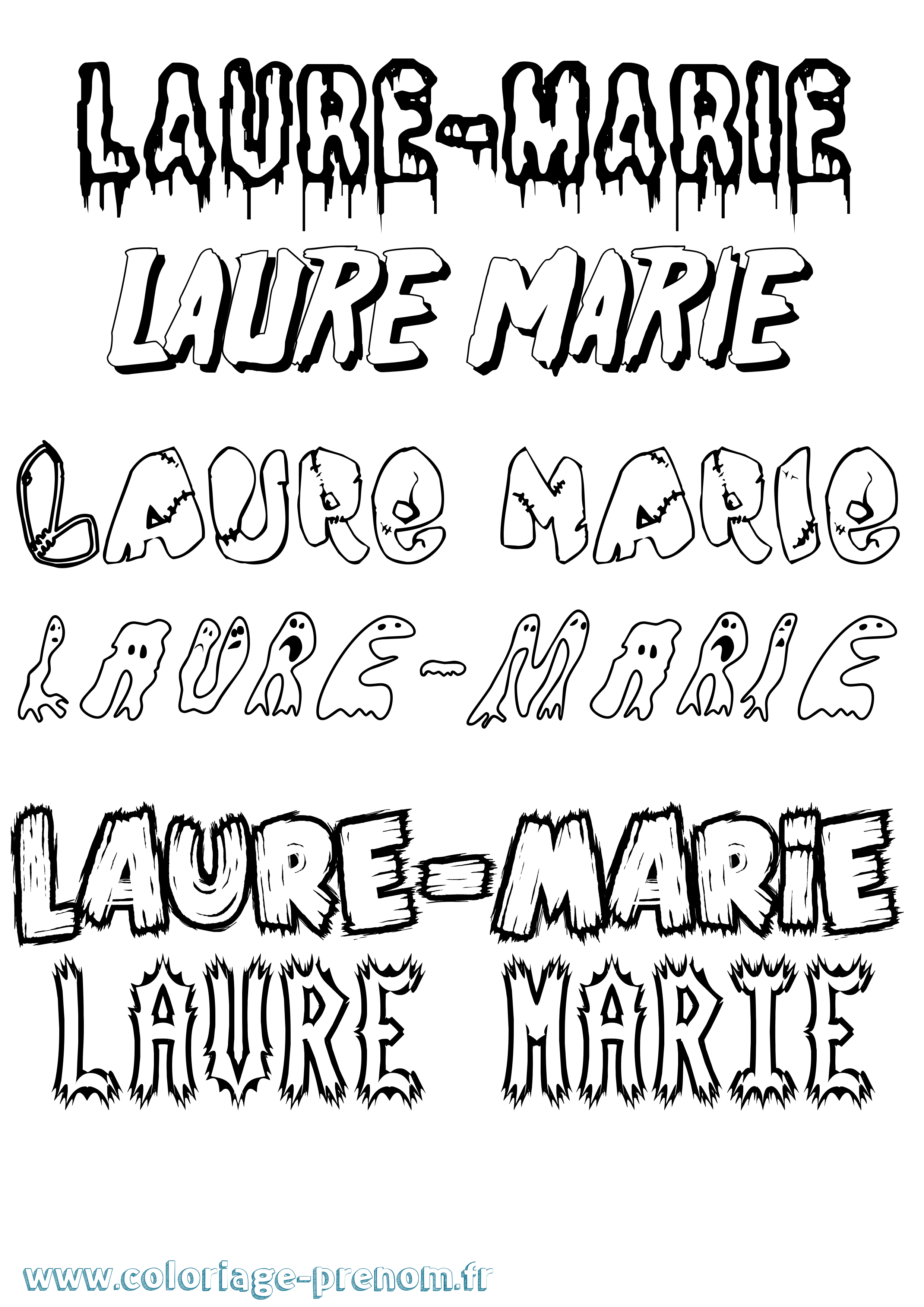 Coloriage Laure-Marie Frisson Coloriage prénom Laure-Marie Frisson
