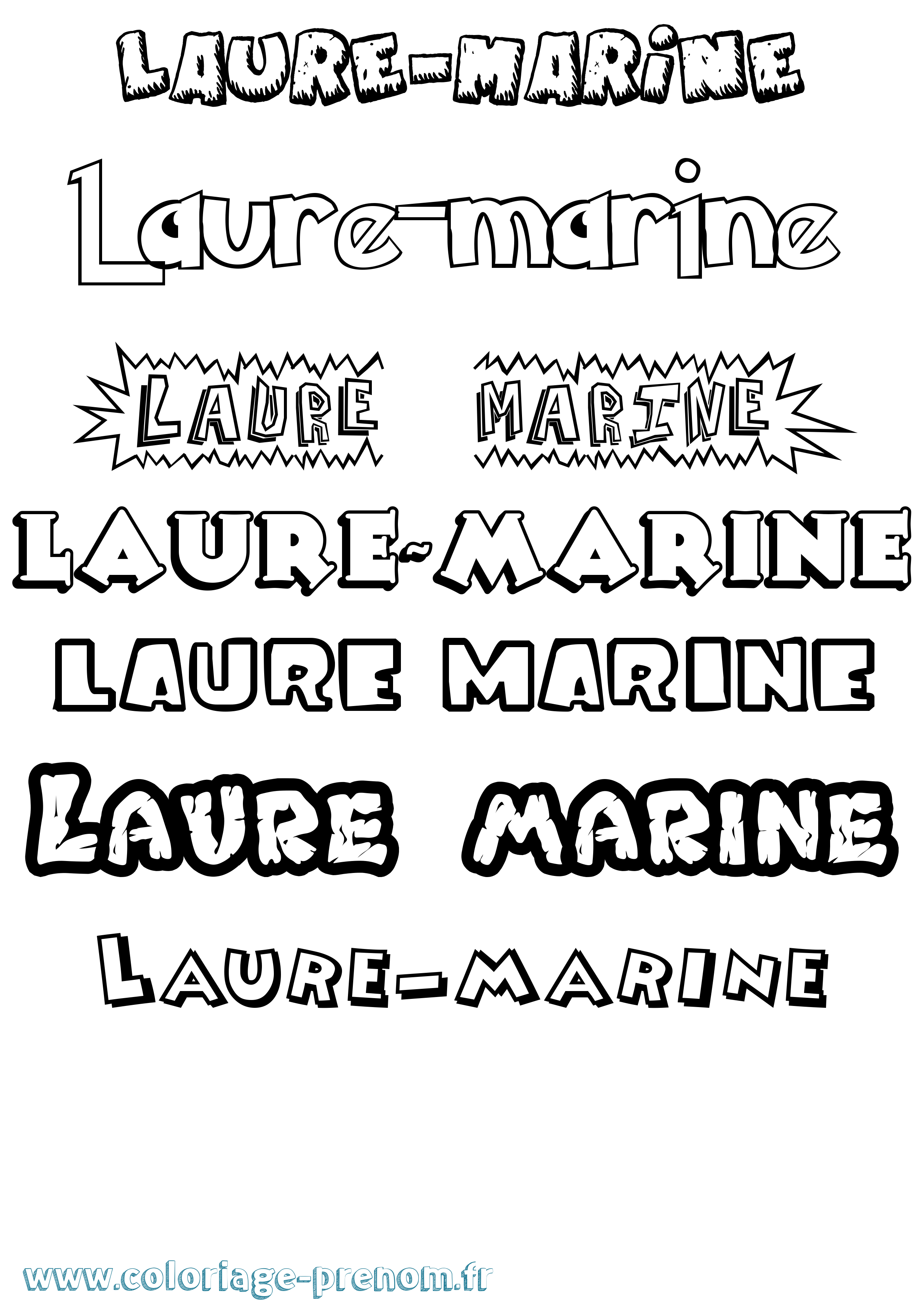 Coloriage Laure-Marine Dessin Animé Coloriage prénom Laure-Marine Dessin Animé