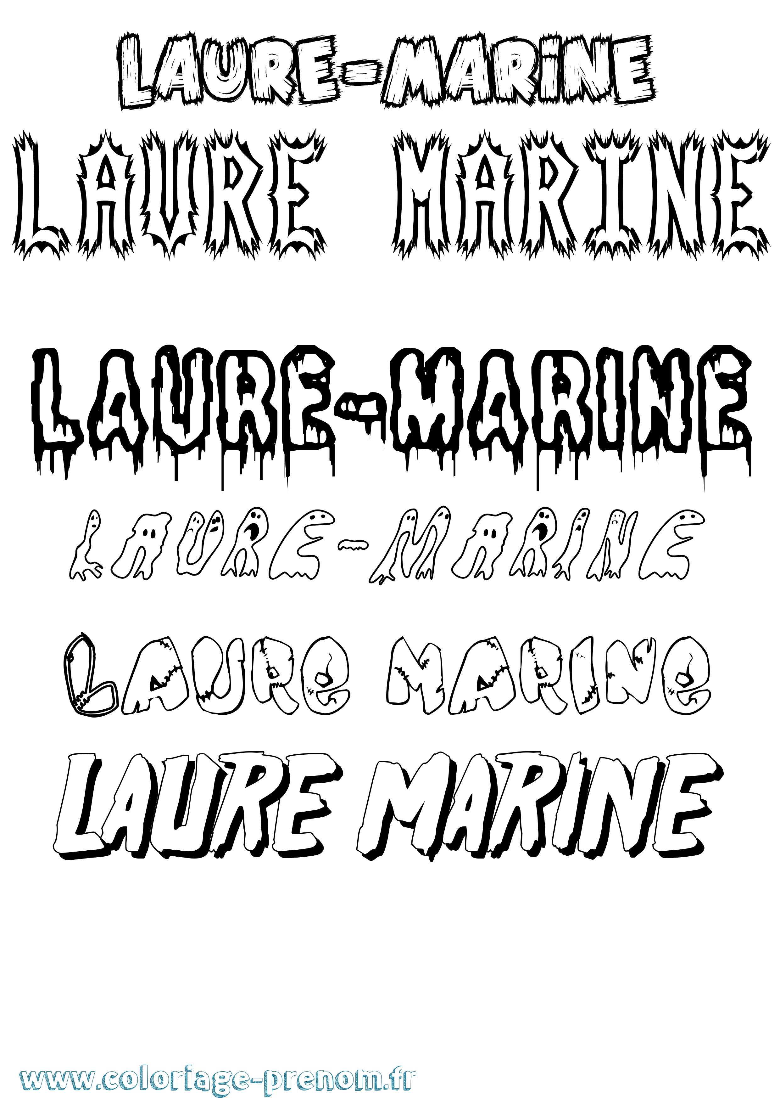 Coloriage Laure-Marine Frisson Coloriage prénom Laure-Marine Frisson
