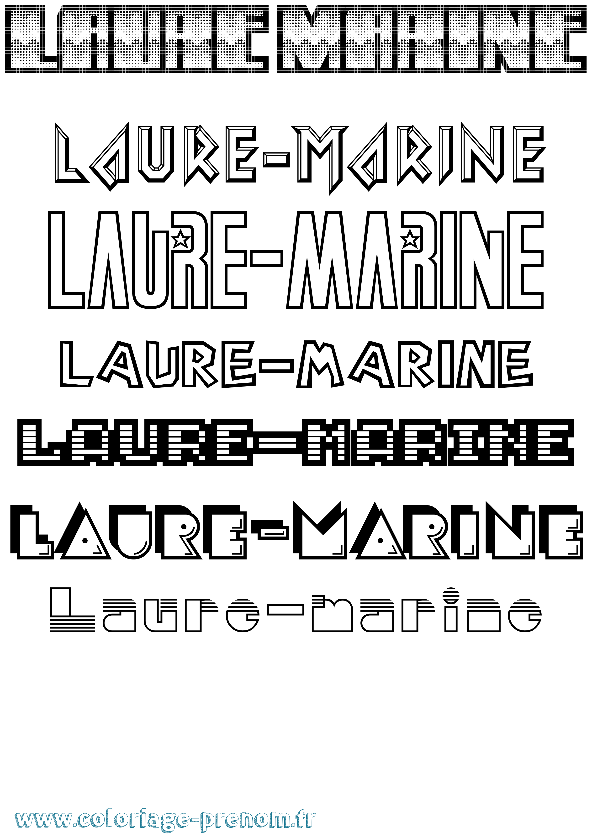 Coloriage Laure-Marine Jeux Vidéos Coloriage prénom Laure-Marine Jeux Vidéos
