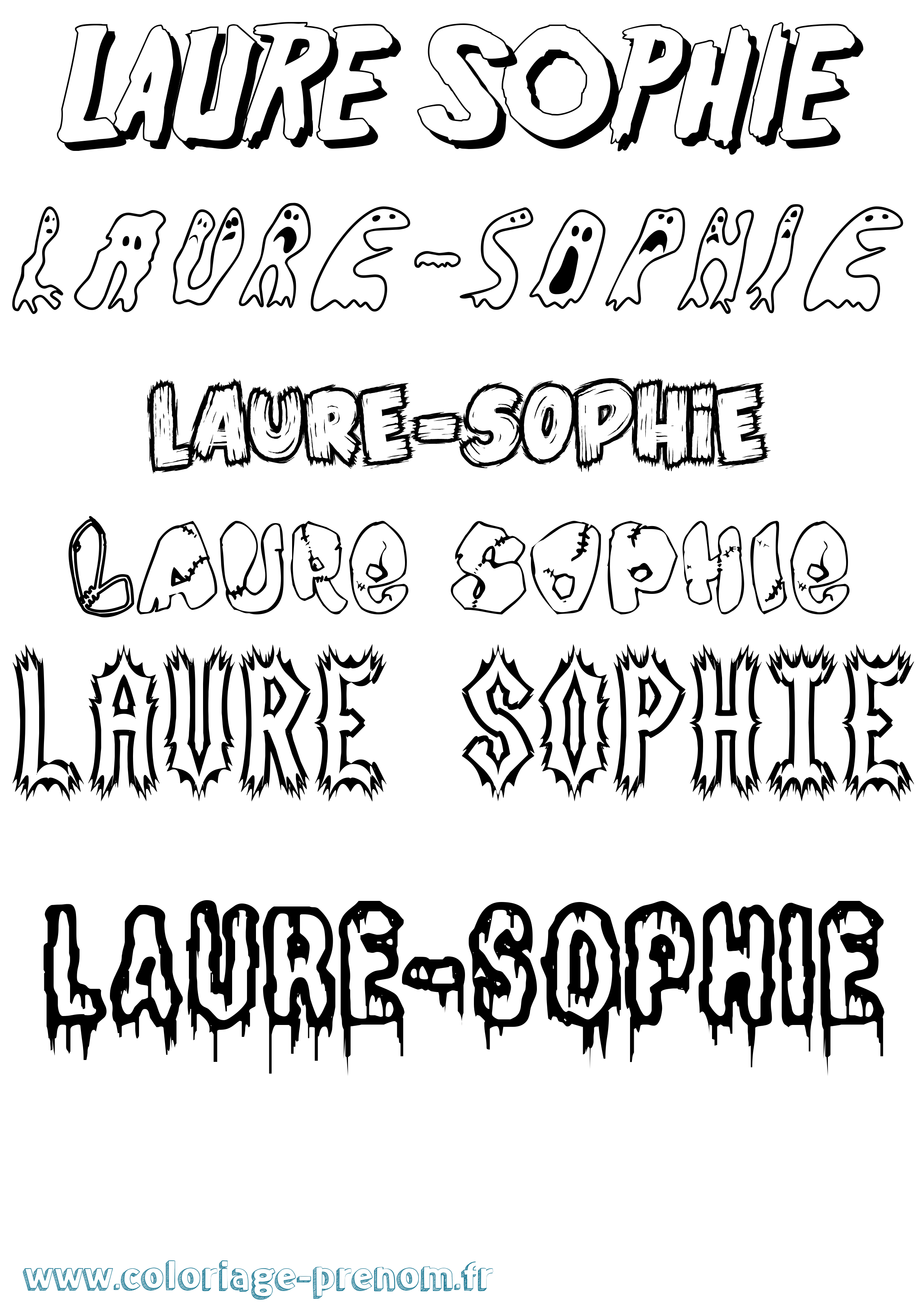Coloriage prénom Laure-Sophie Frisson