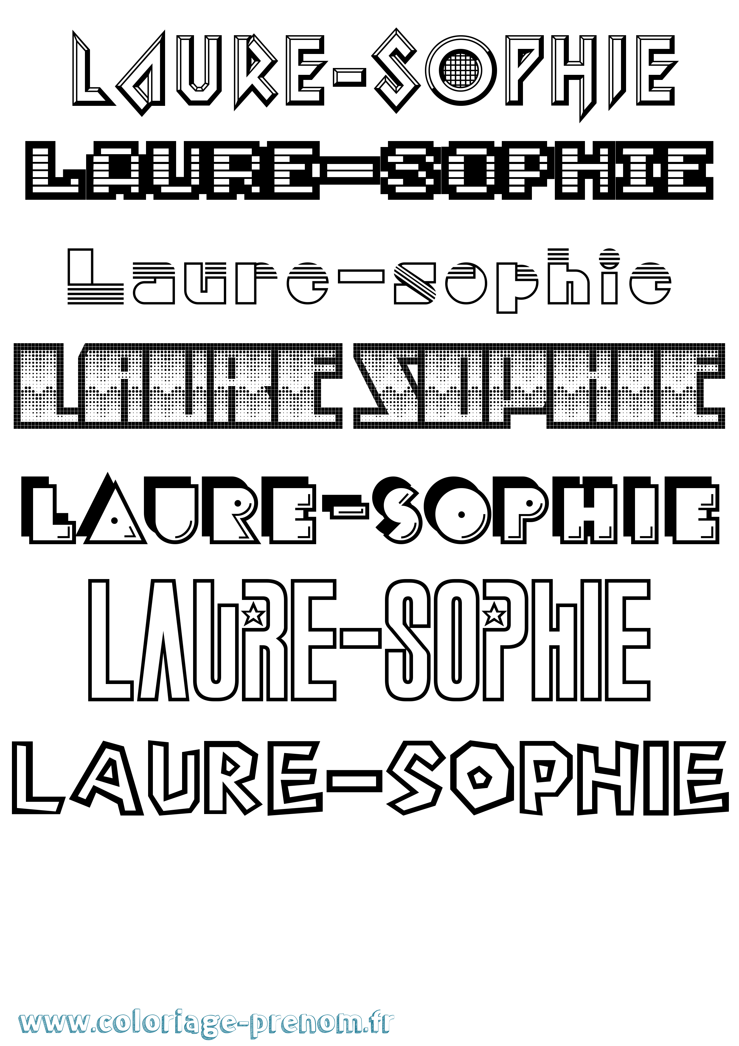 Coloriage prénom Laure-Sophie Jeux Vidéos
