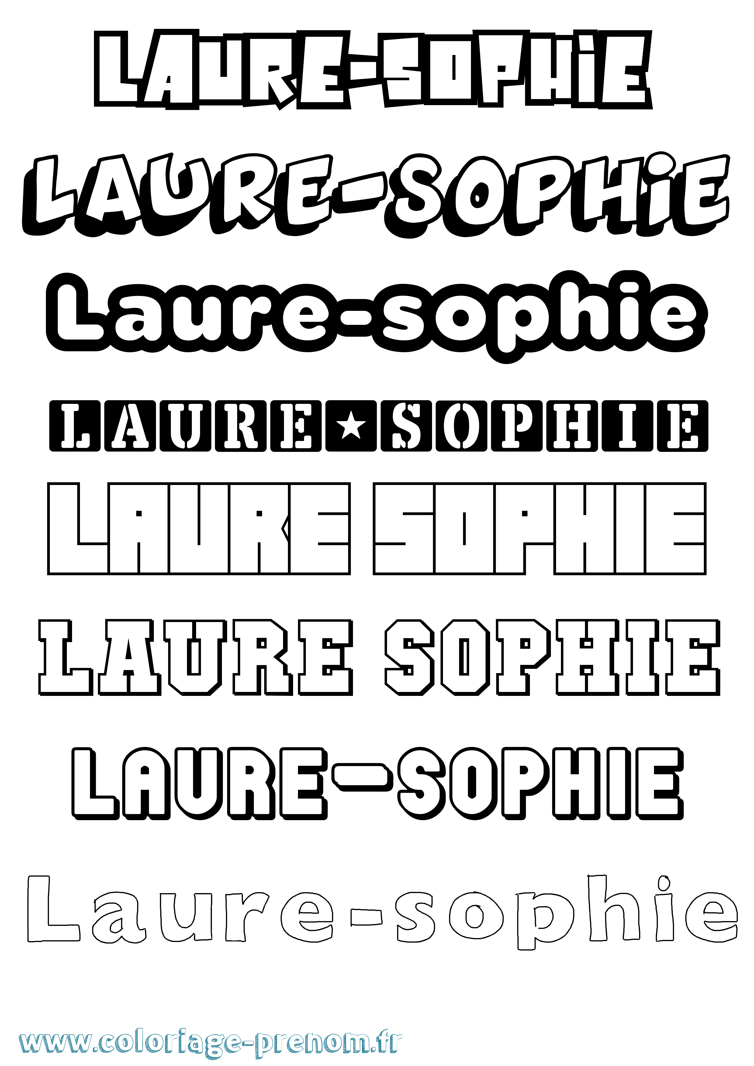 Coloriage prénom Laure-Sophie Simple