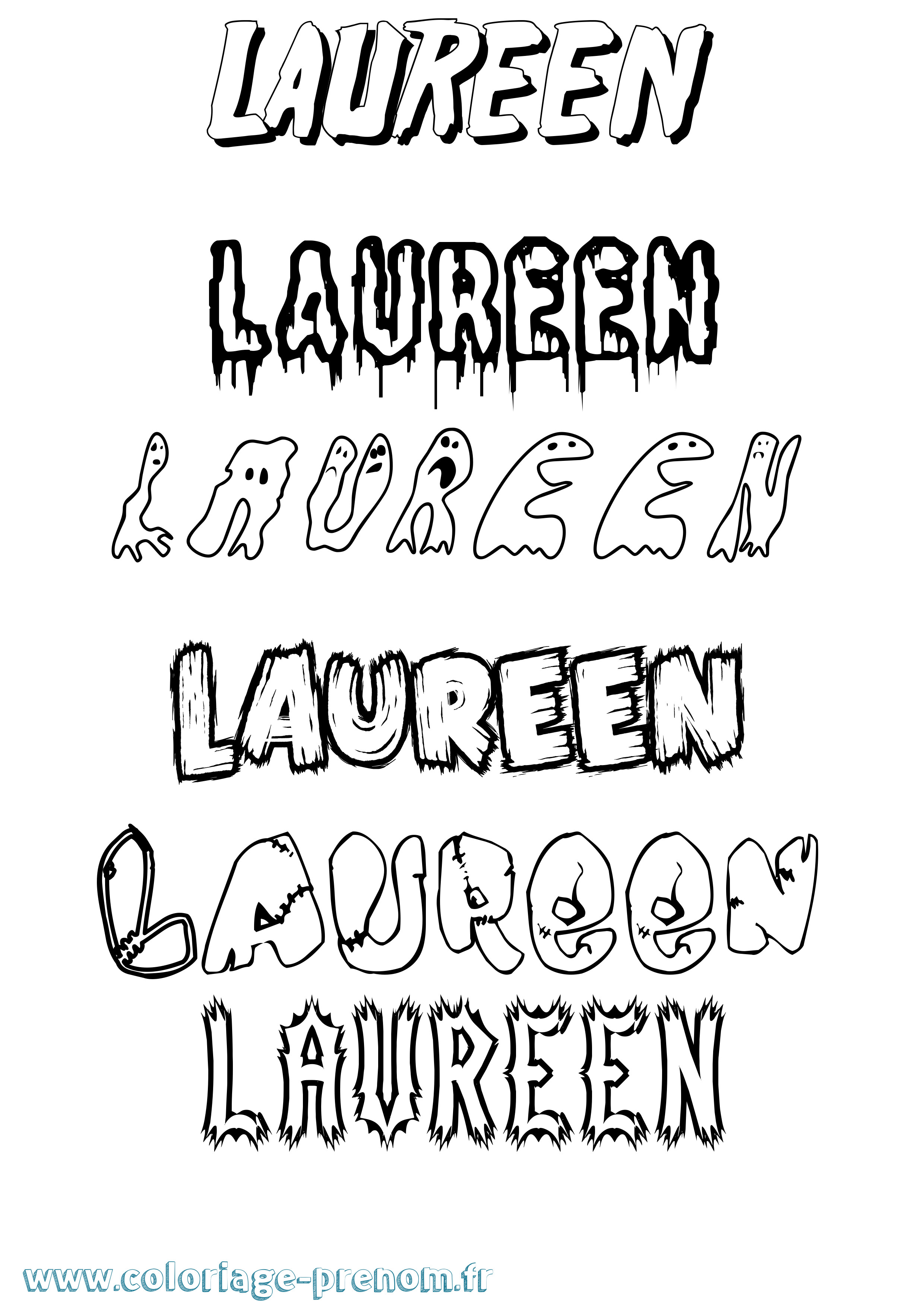 Coloriage Laureen Frisson Coloriage prénom Laureen Frisson
