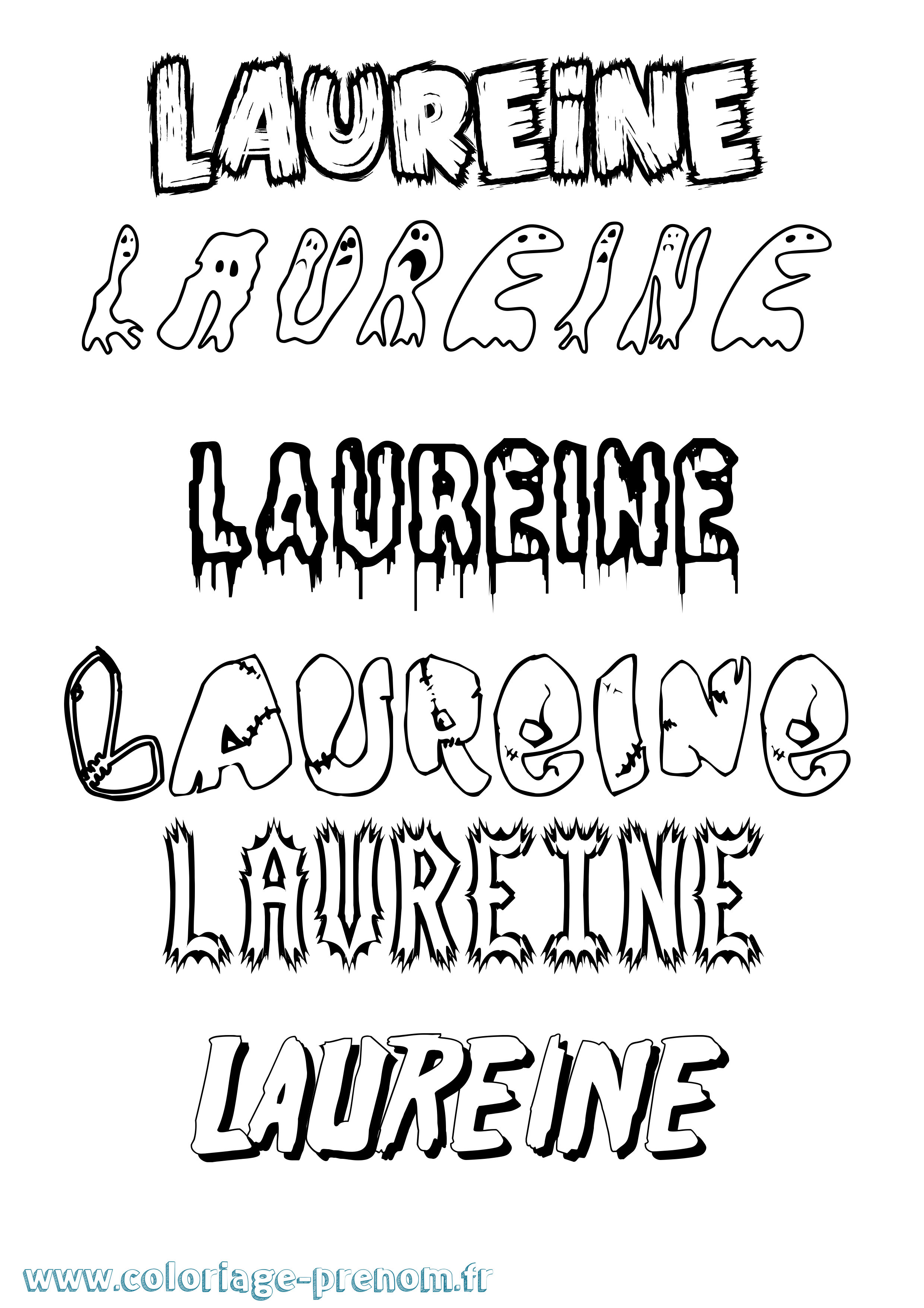 Coloriage Laureine Frisson Coloriage prénom Laureine Frisson