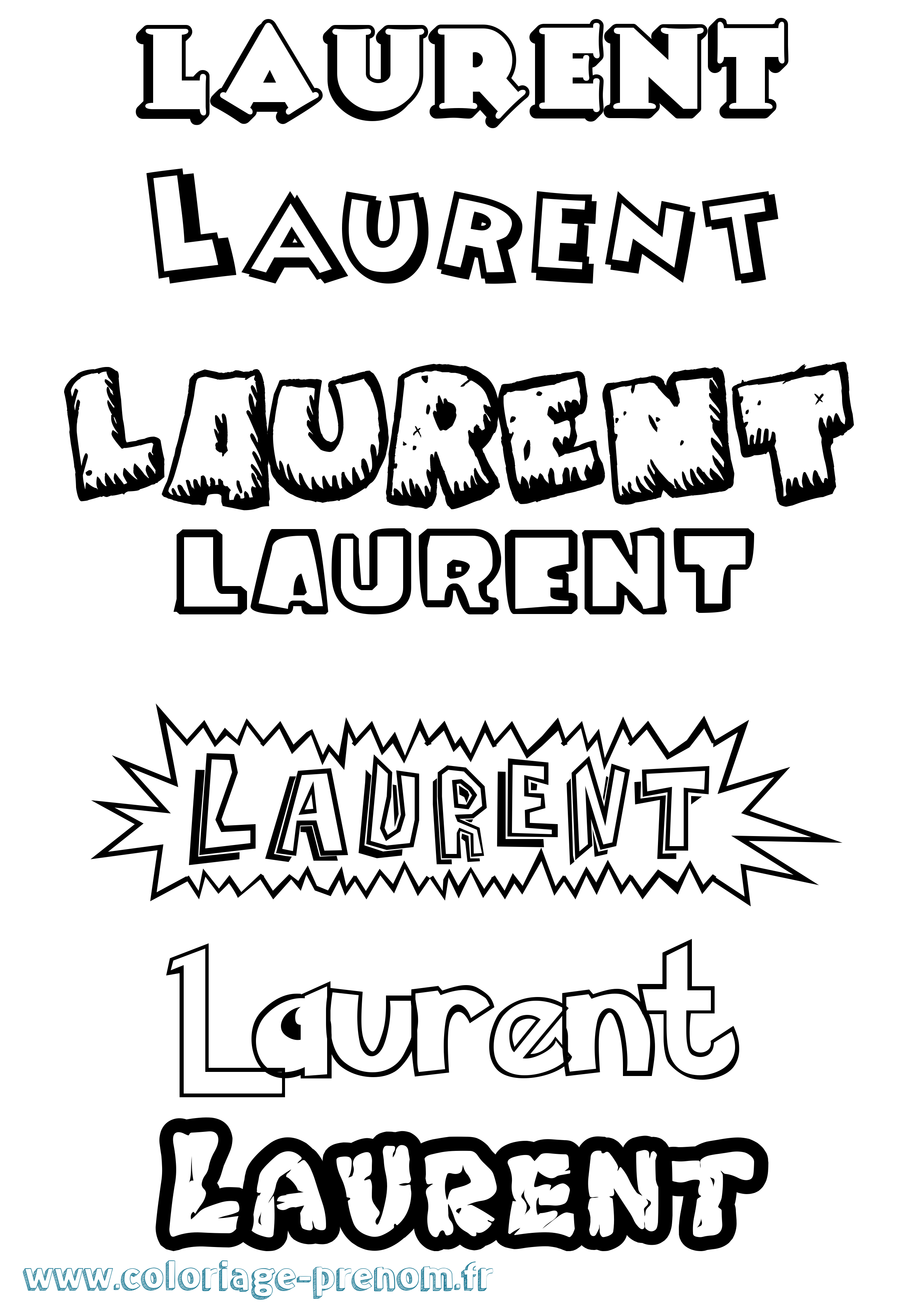 Coloriage prénom Laurent