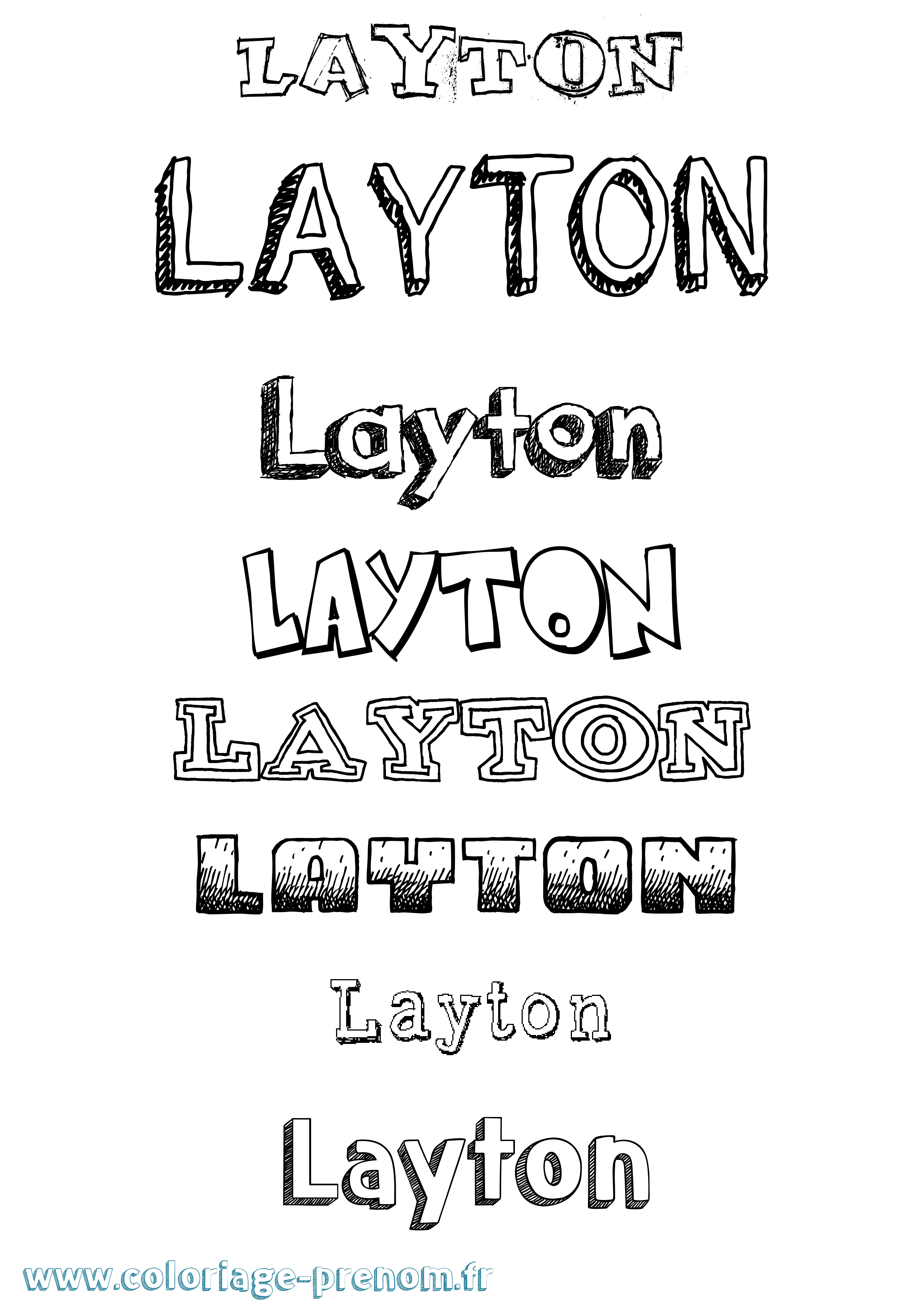 Coloriage prénom Layton Dessiné