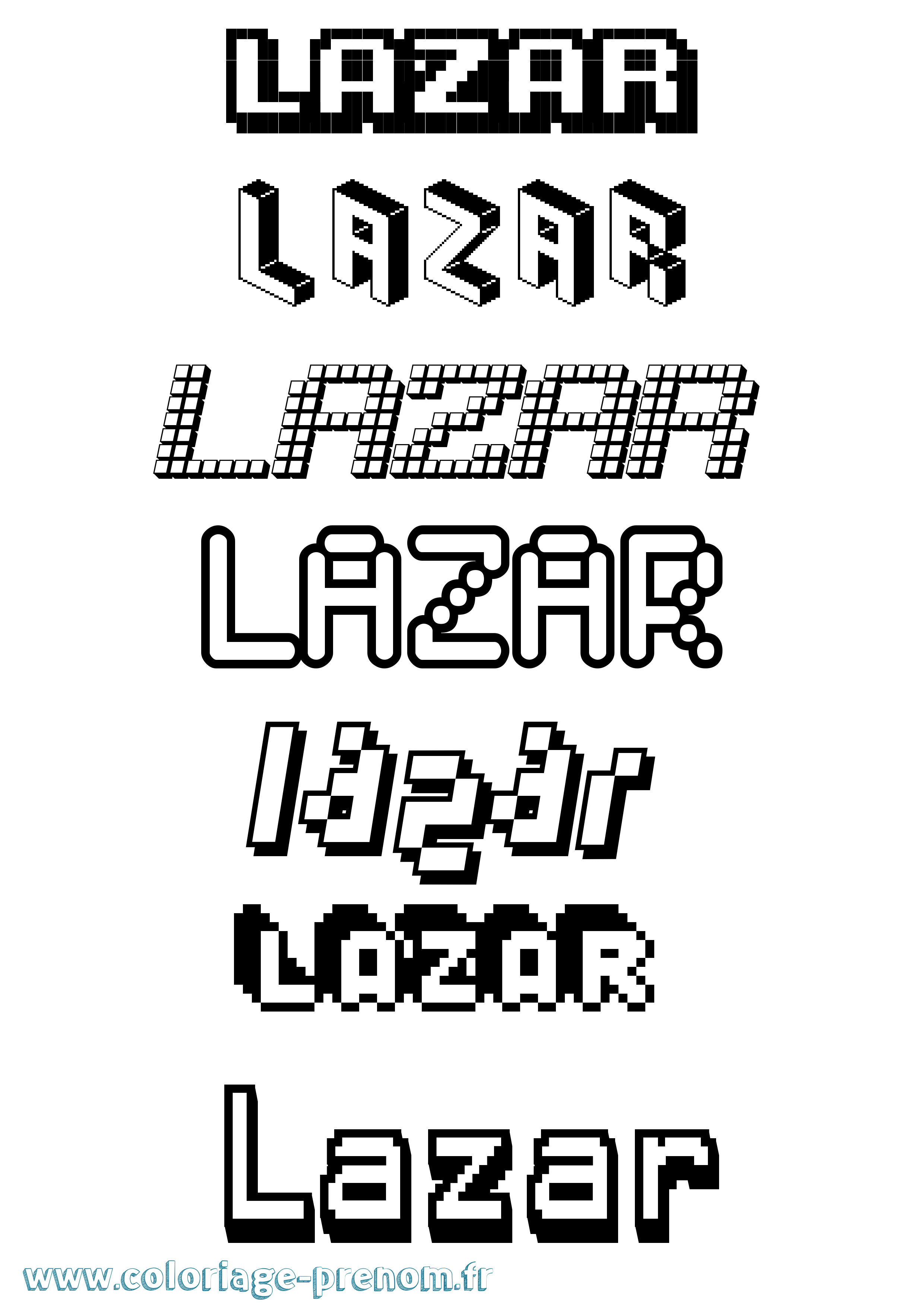 Coloriage prénom Lazar
