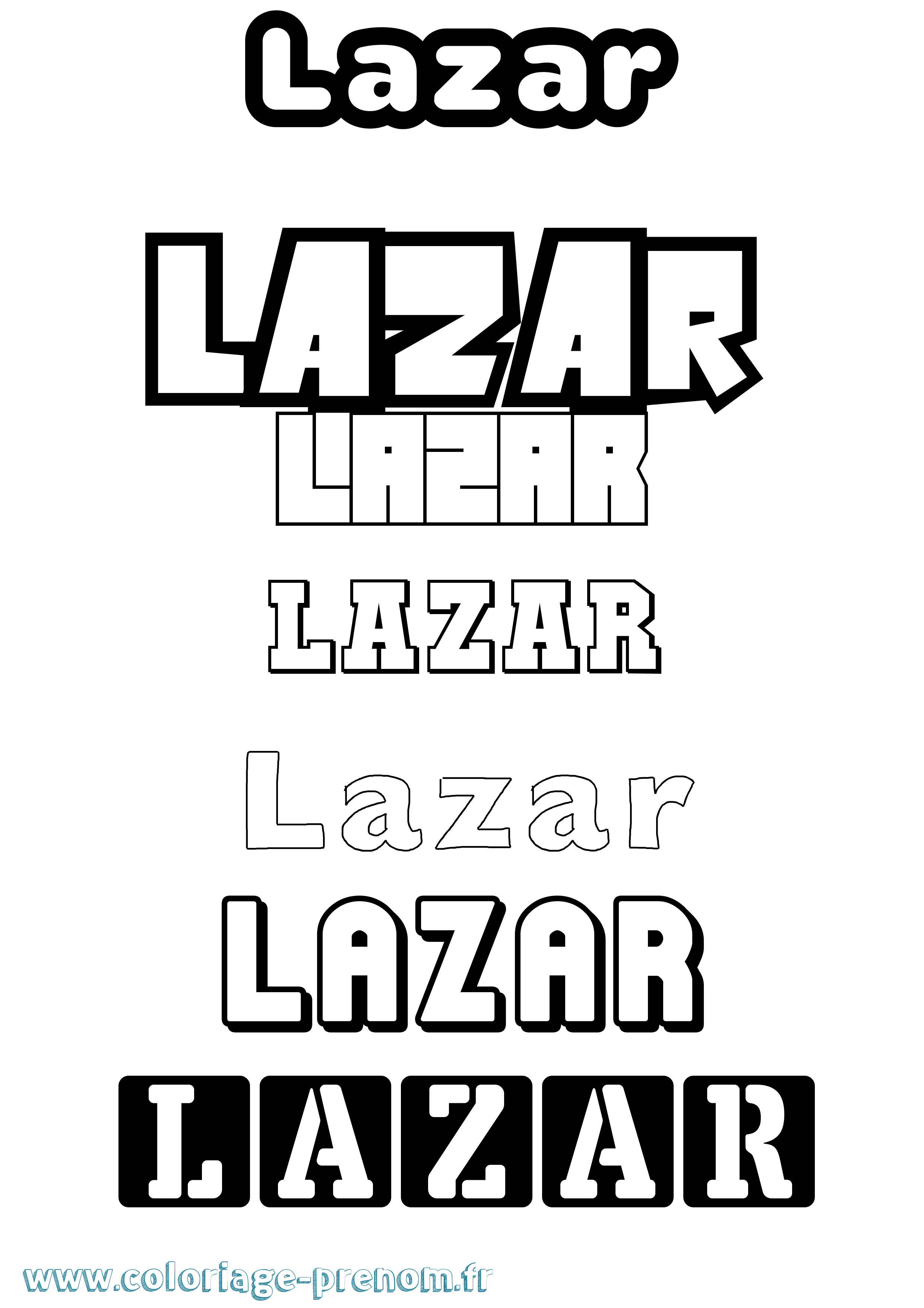 Coloriage prénom Lazar