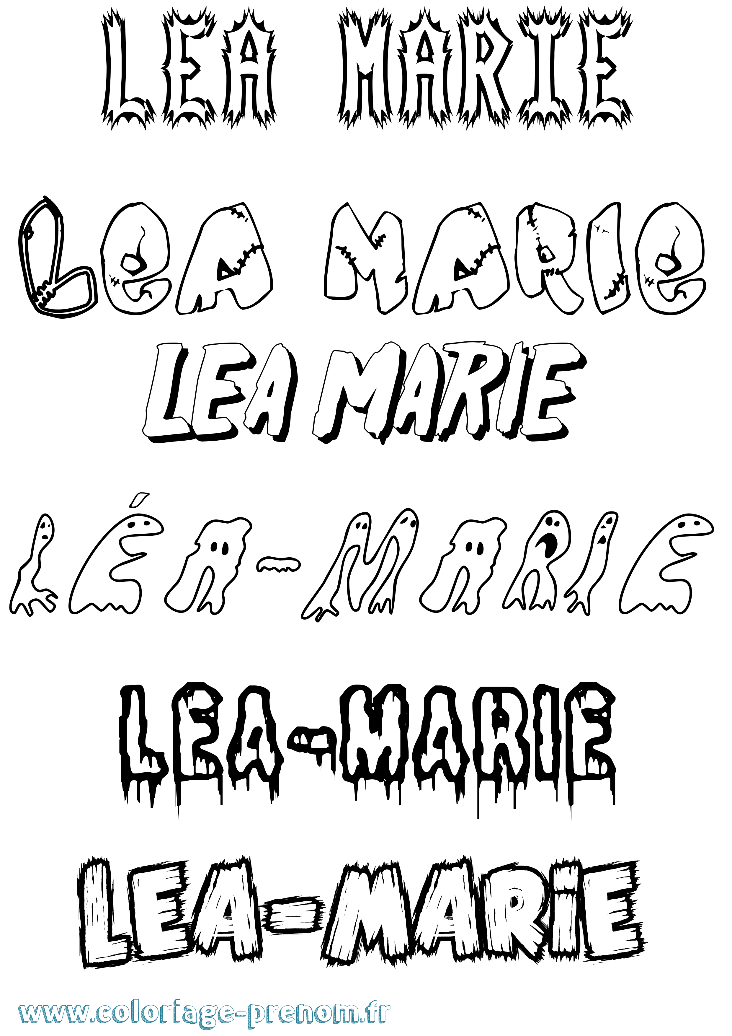 Coloriage prénom Léa-Marie Frisson