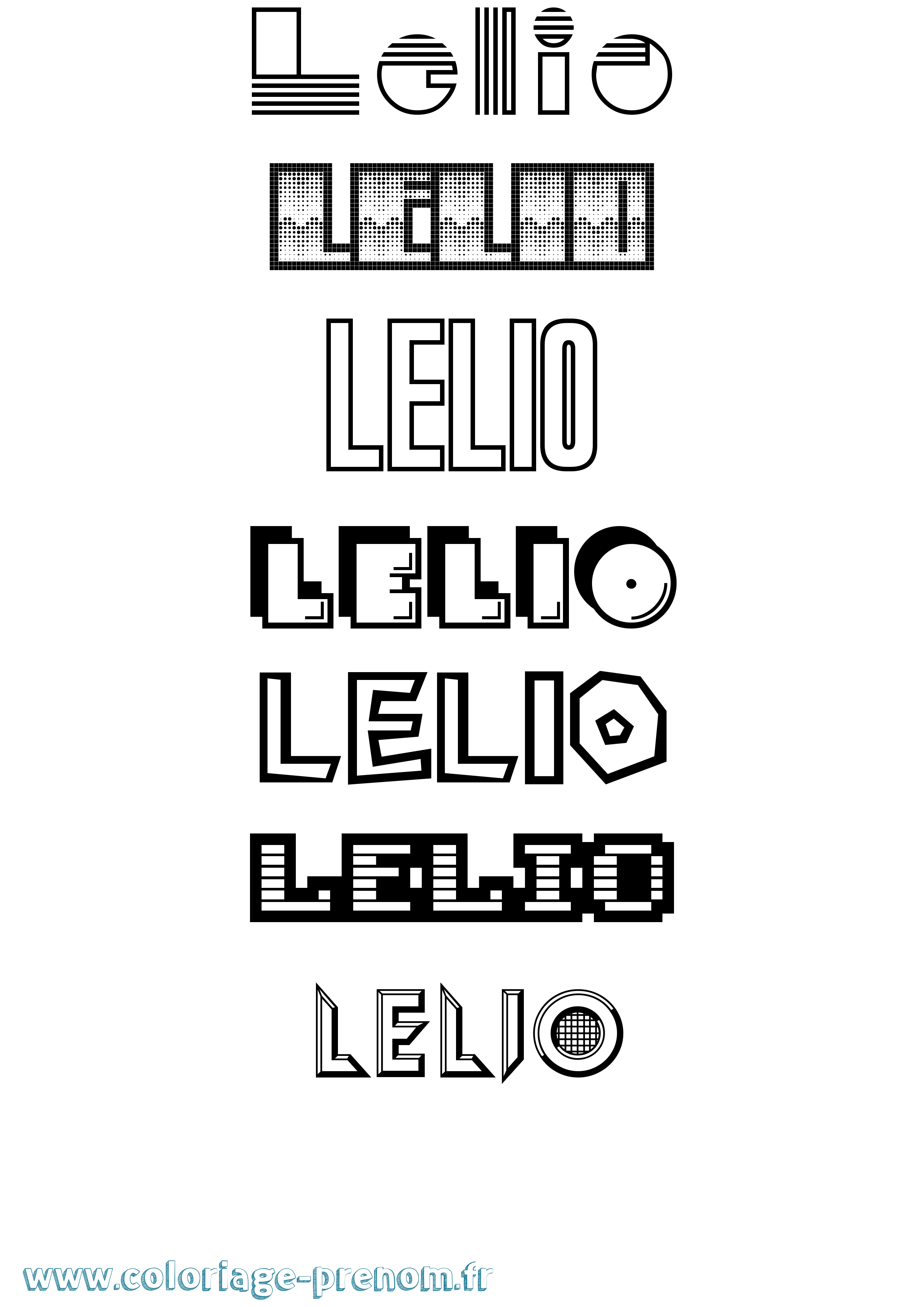 Coloriage prénom Lelio Jeux Vidéos