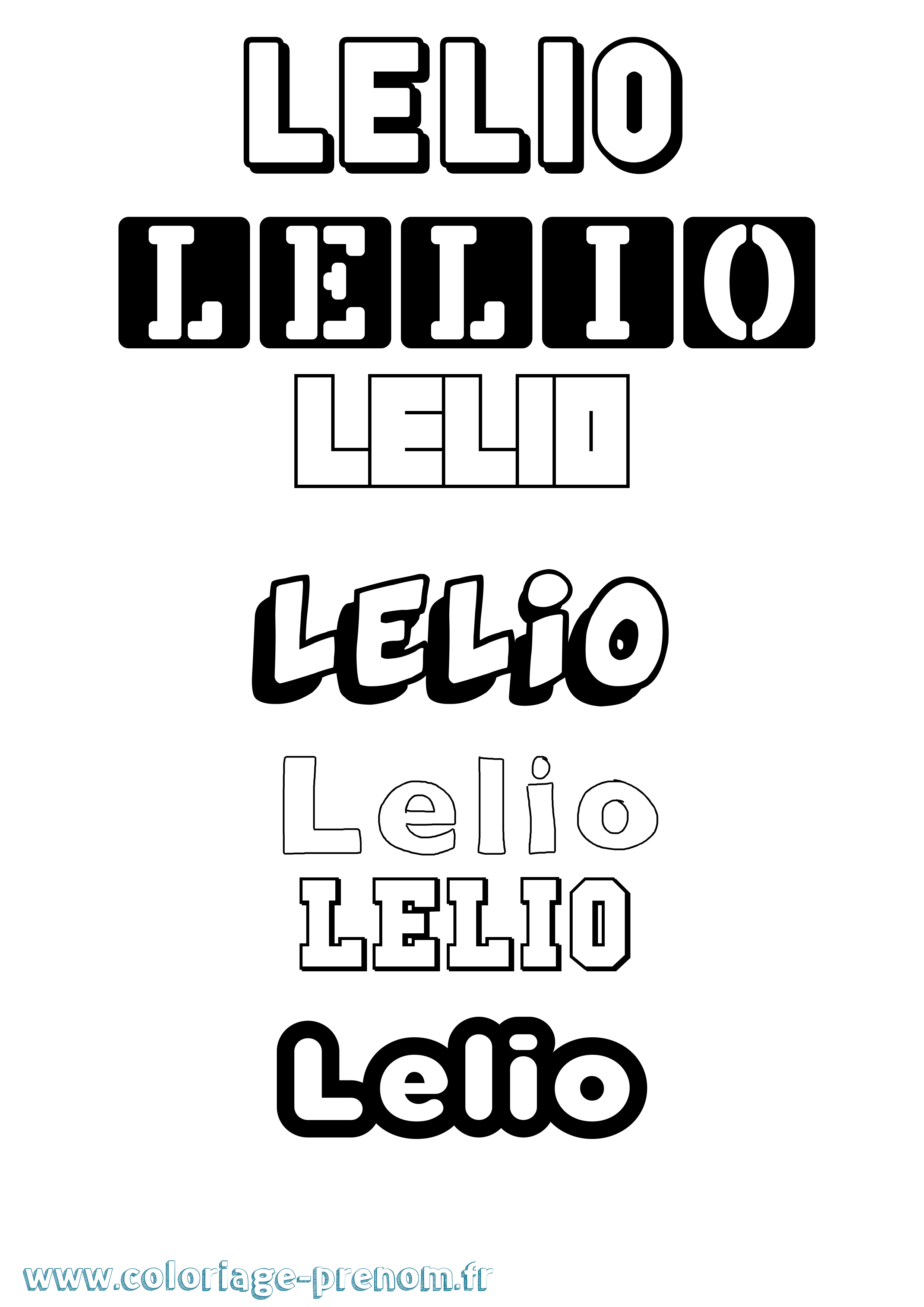 Coloriage prénom Lelio Simple