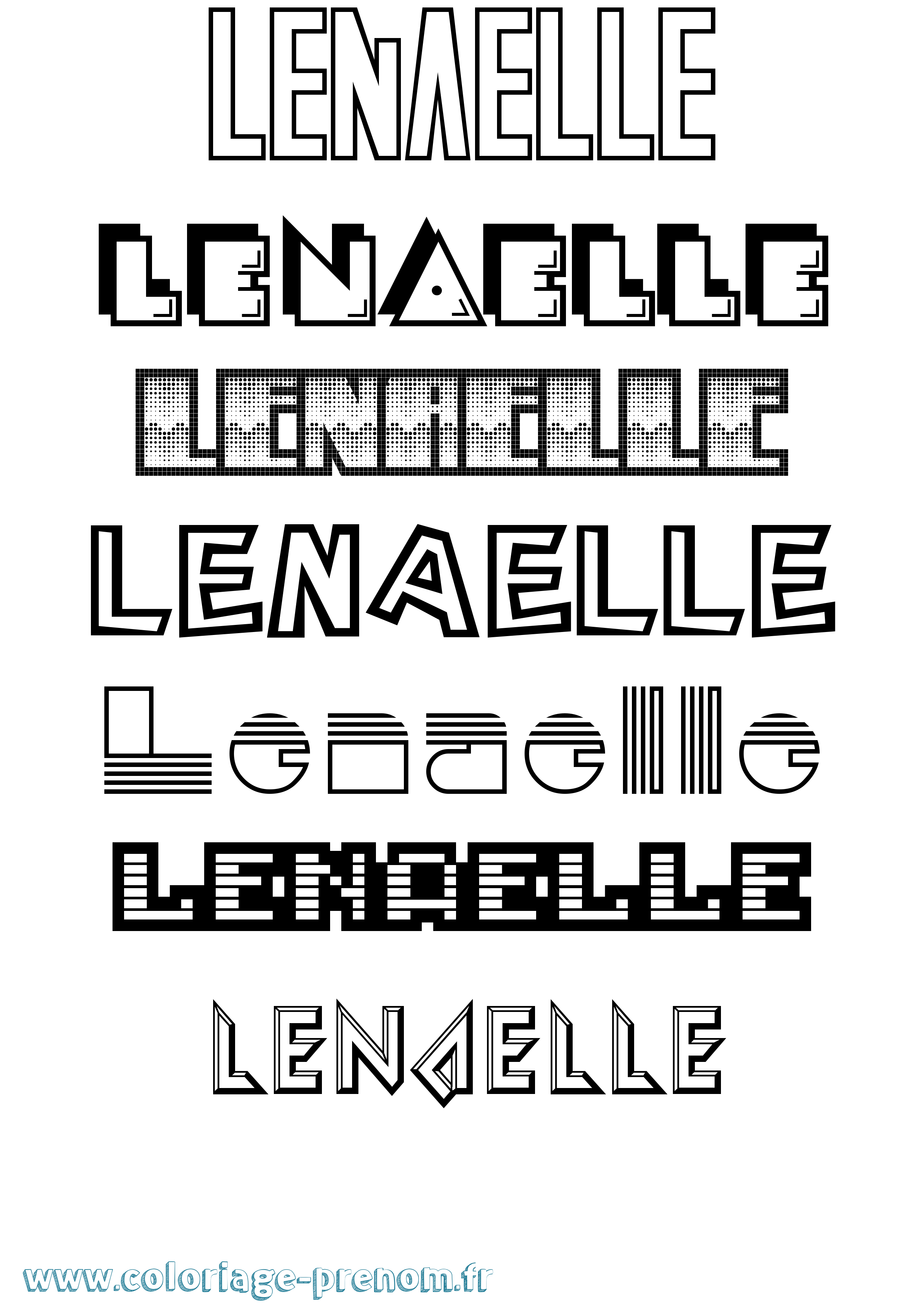 Coloriage Lenaelle Jeux Vidéos Coloriage prénom Lenaelle Jeux Vidéos