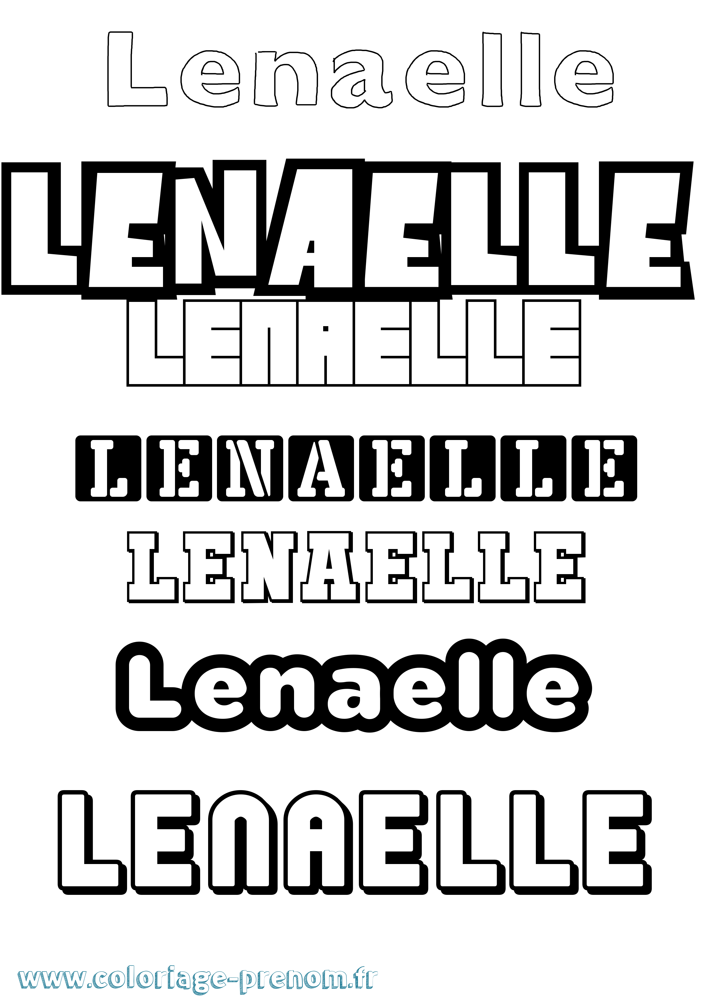 Coloriage Lenaelle Simple Coloriage prénom Lenaelle Simple