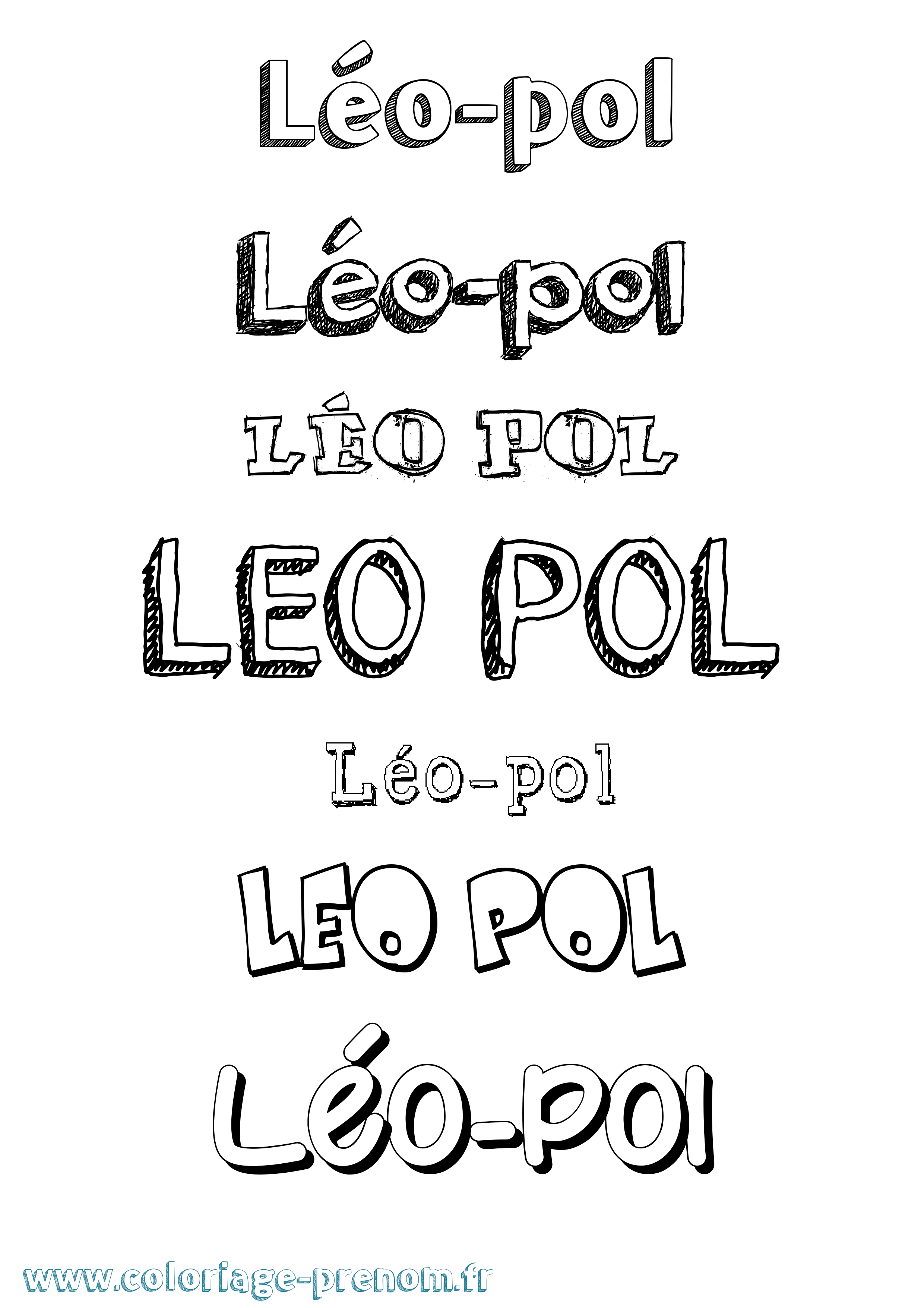Coloriage prénom Léo-Pol Dessiné