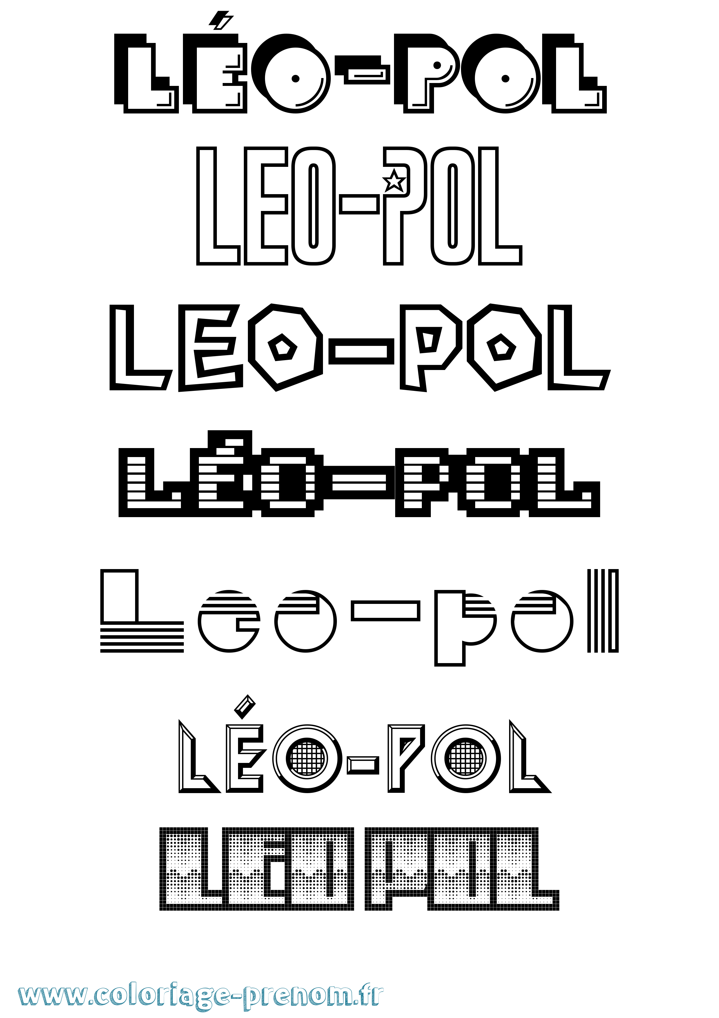 Coloriage prénom Léo-Pol Jeux Vidéos