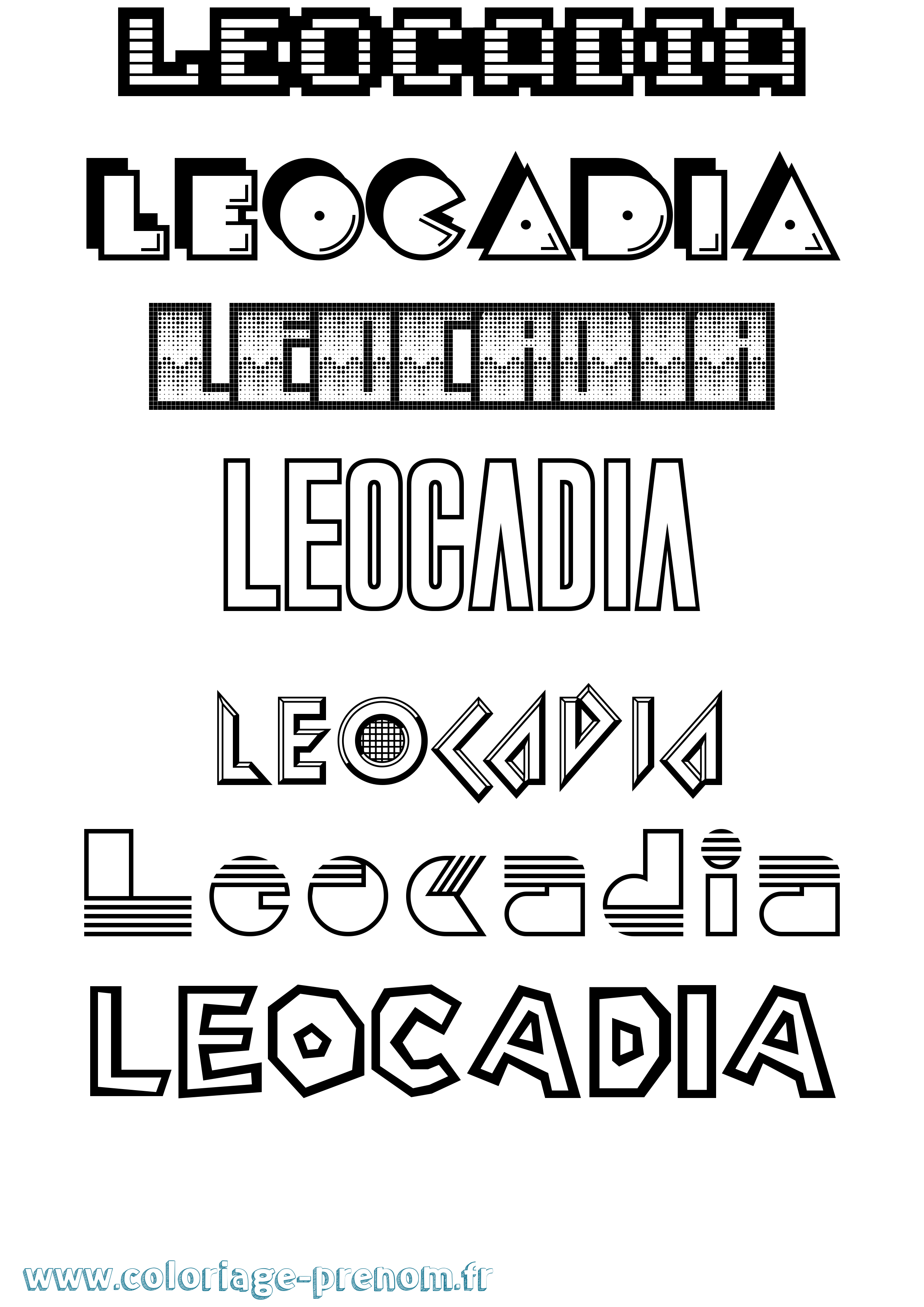 Coloriage prénom Leocadia Jeux Vidéos
