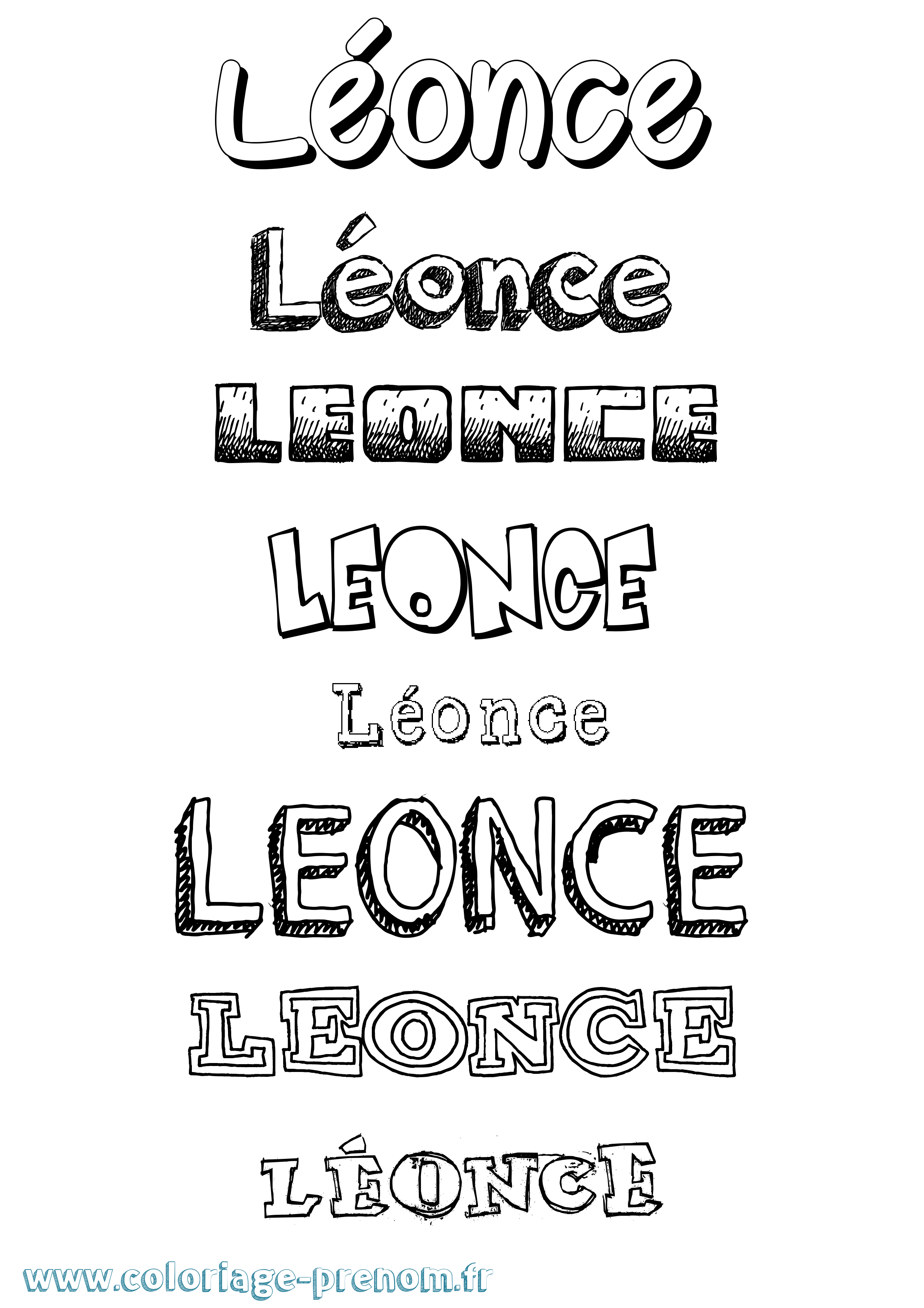 Coloriage Léonce Dessiné Coloriage prénom Léonce Dessiné