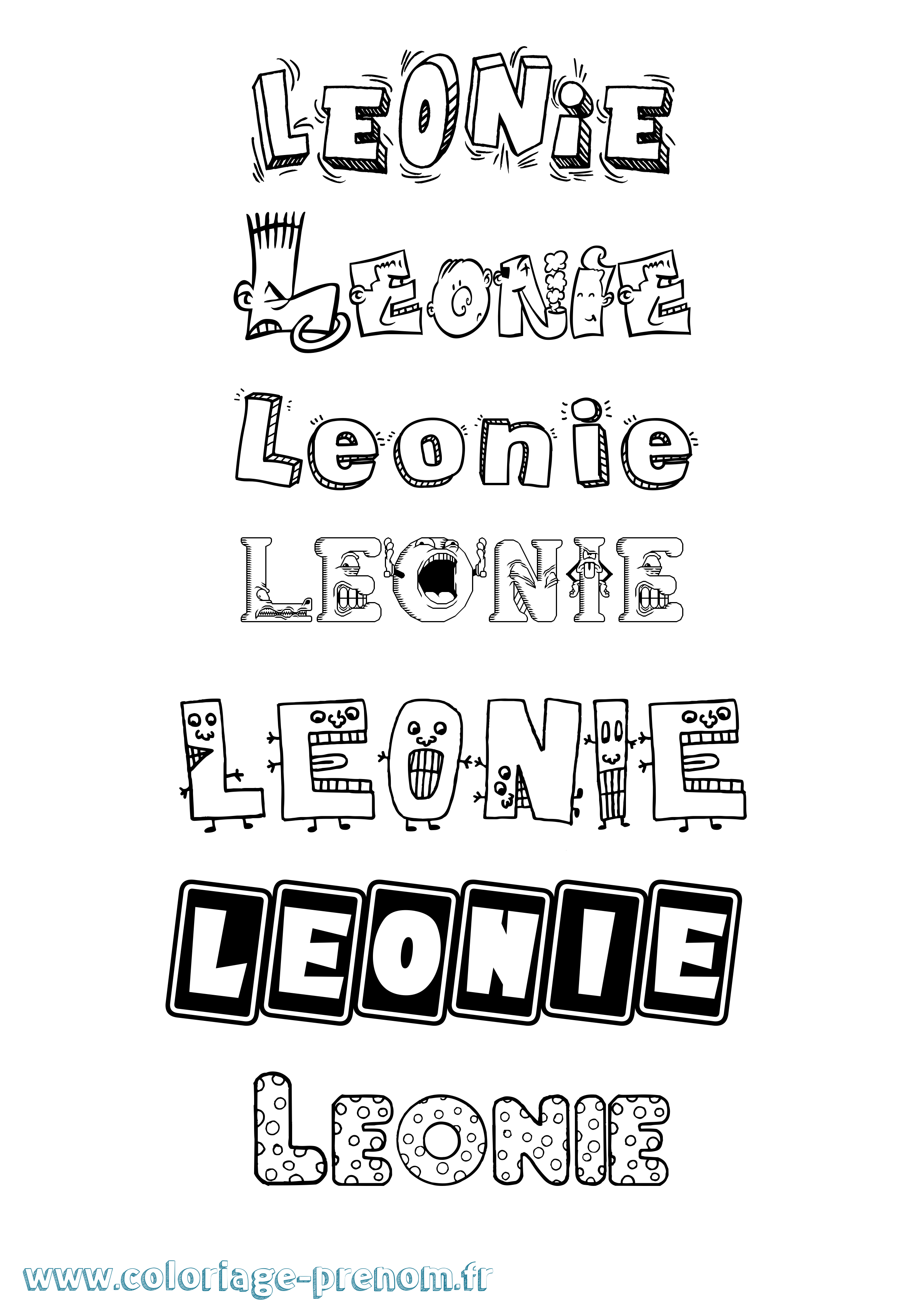 Coloriage prénom Leonie