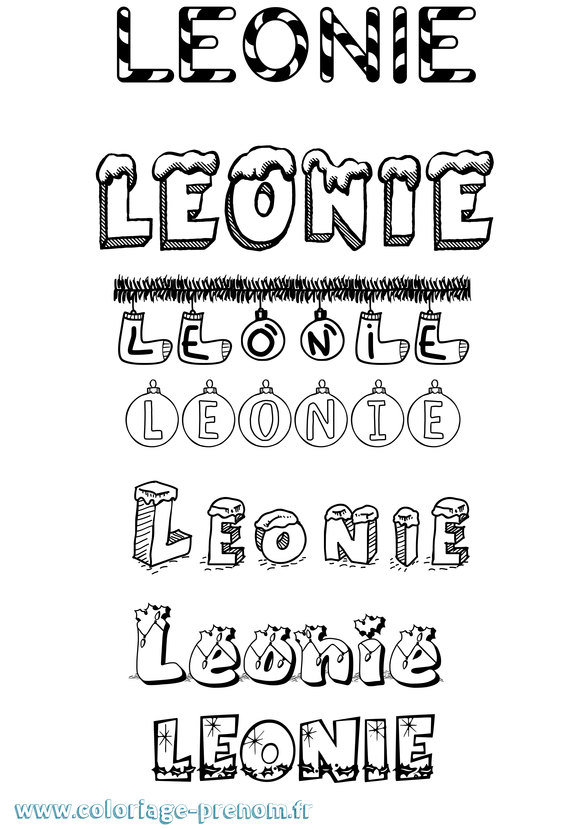 Coloriage prénom Leonie