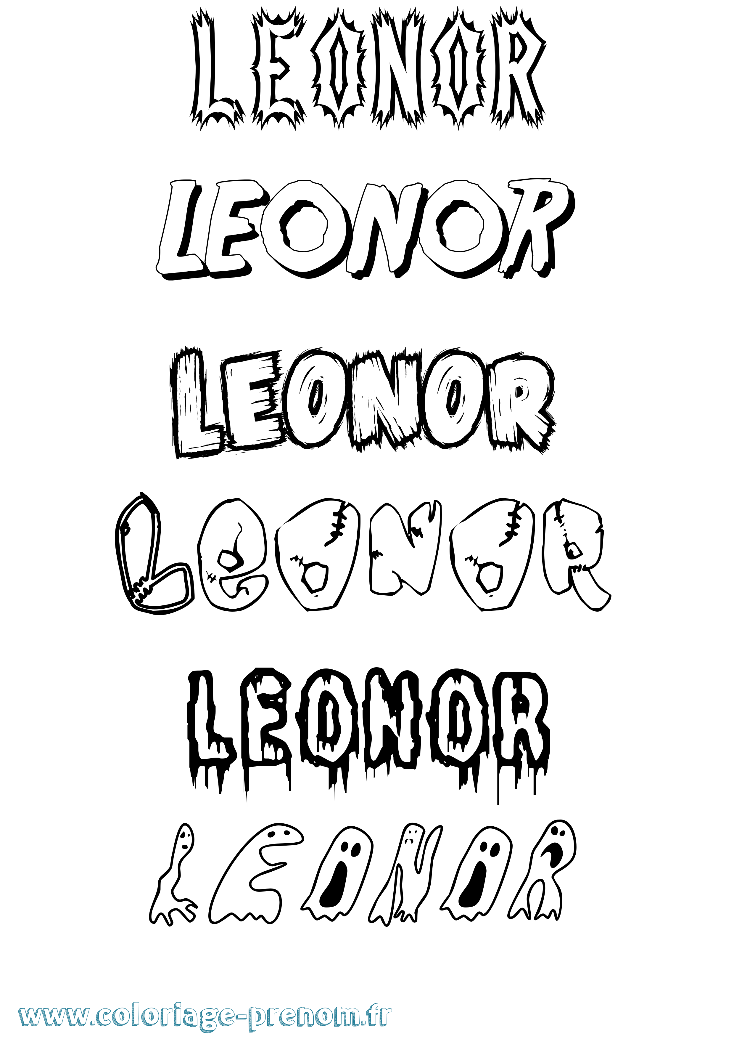 Coloriage Leonor Coloriage prénom Leonor