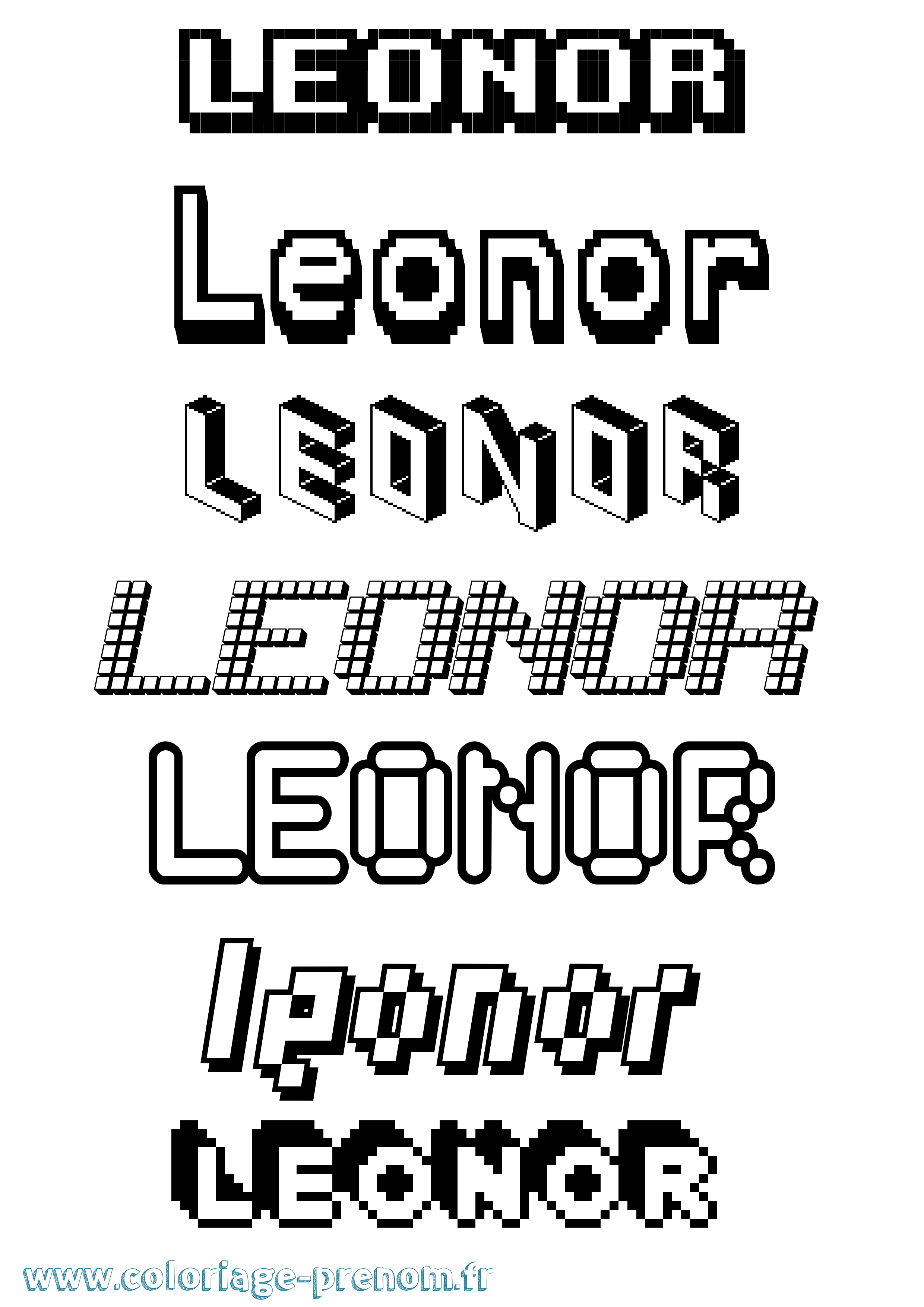 Coloriage Leonor Coloriage prénom Leonor
