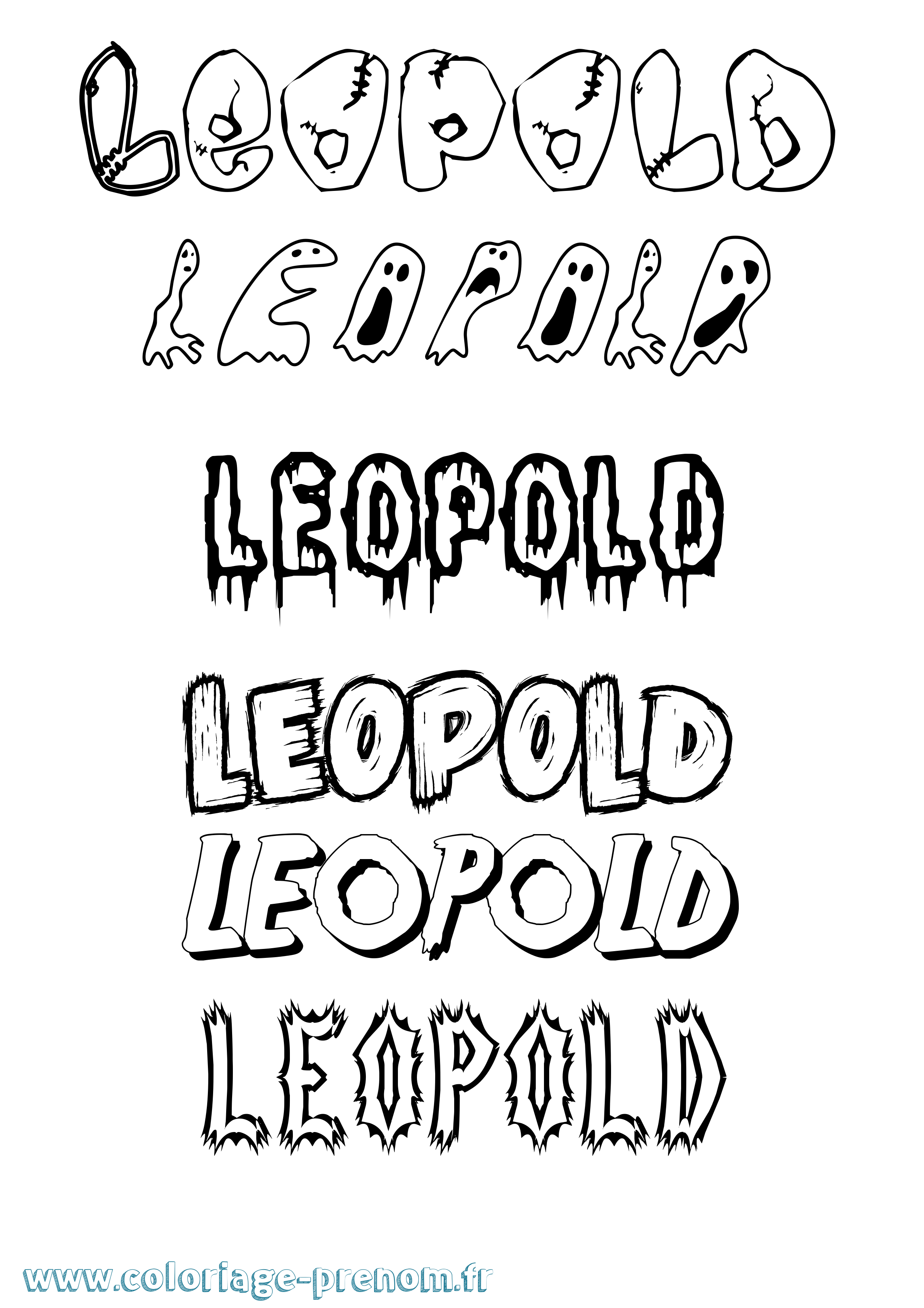 Coloriage prénom Leopold
