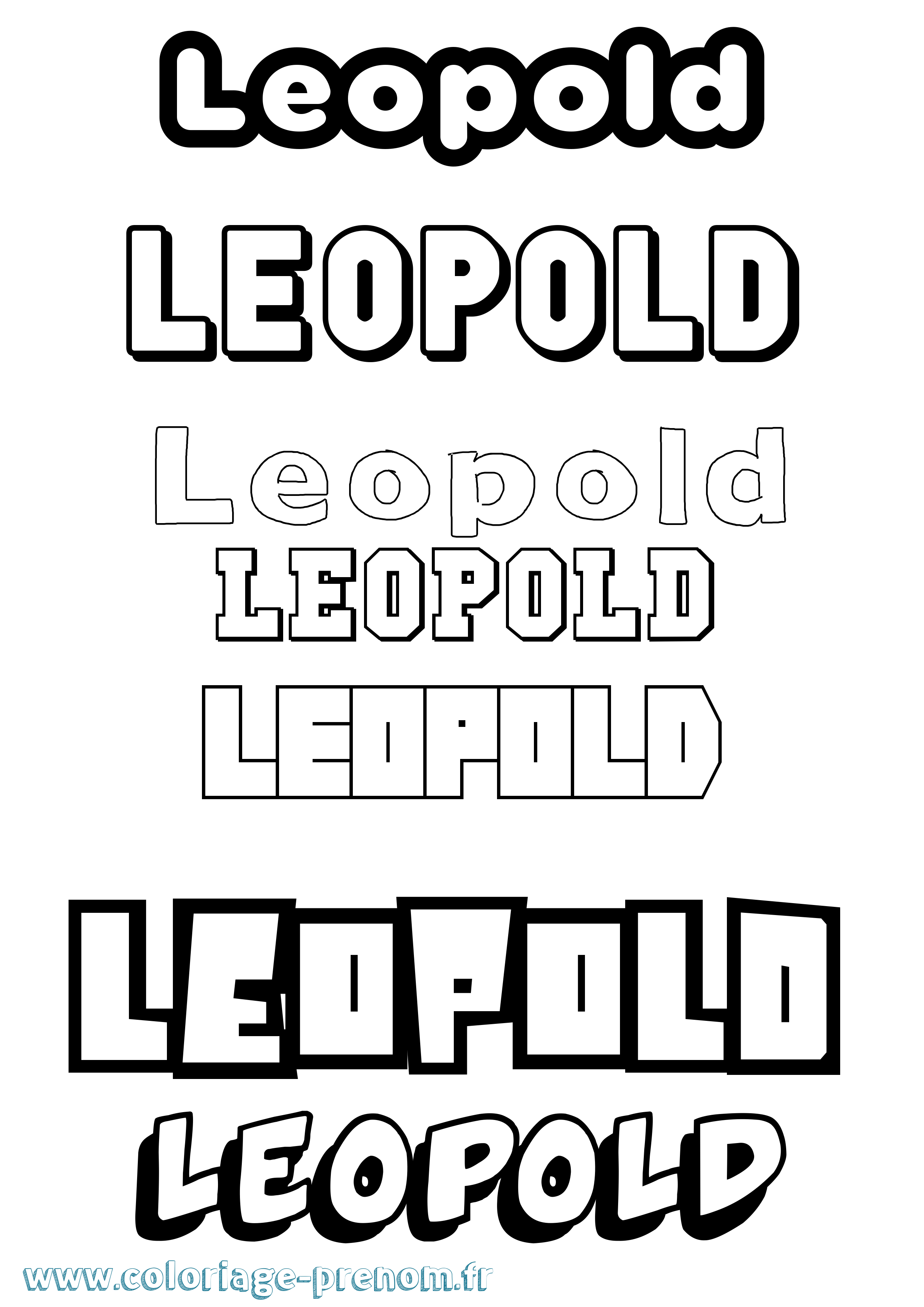 Coloriage prénom Leopold Simple