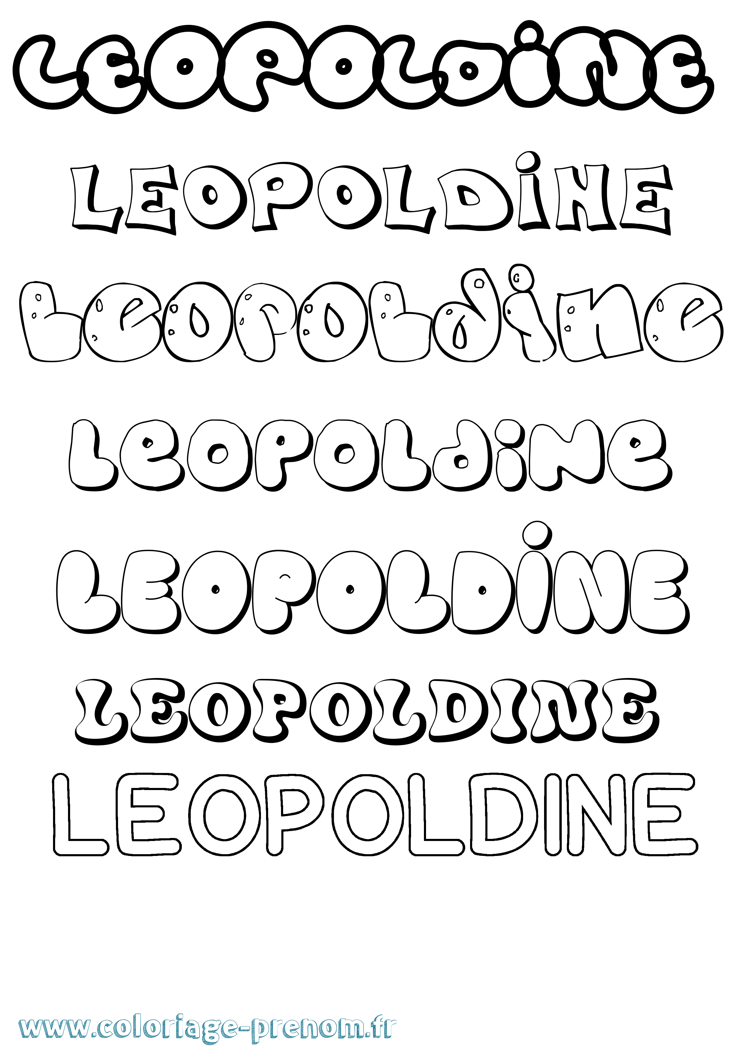Coloriage Leopoldine Coloriage prénom Leopoldine