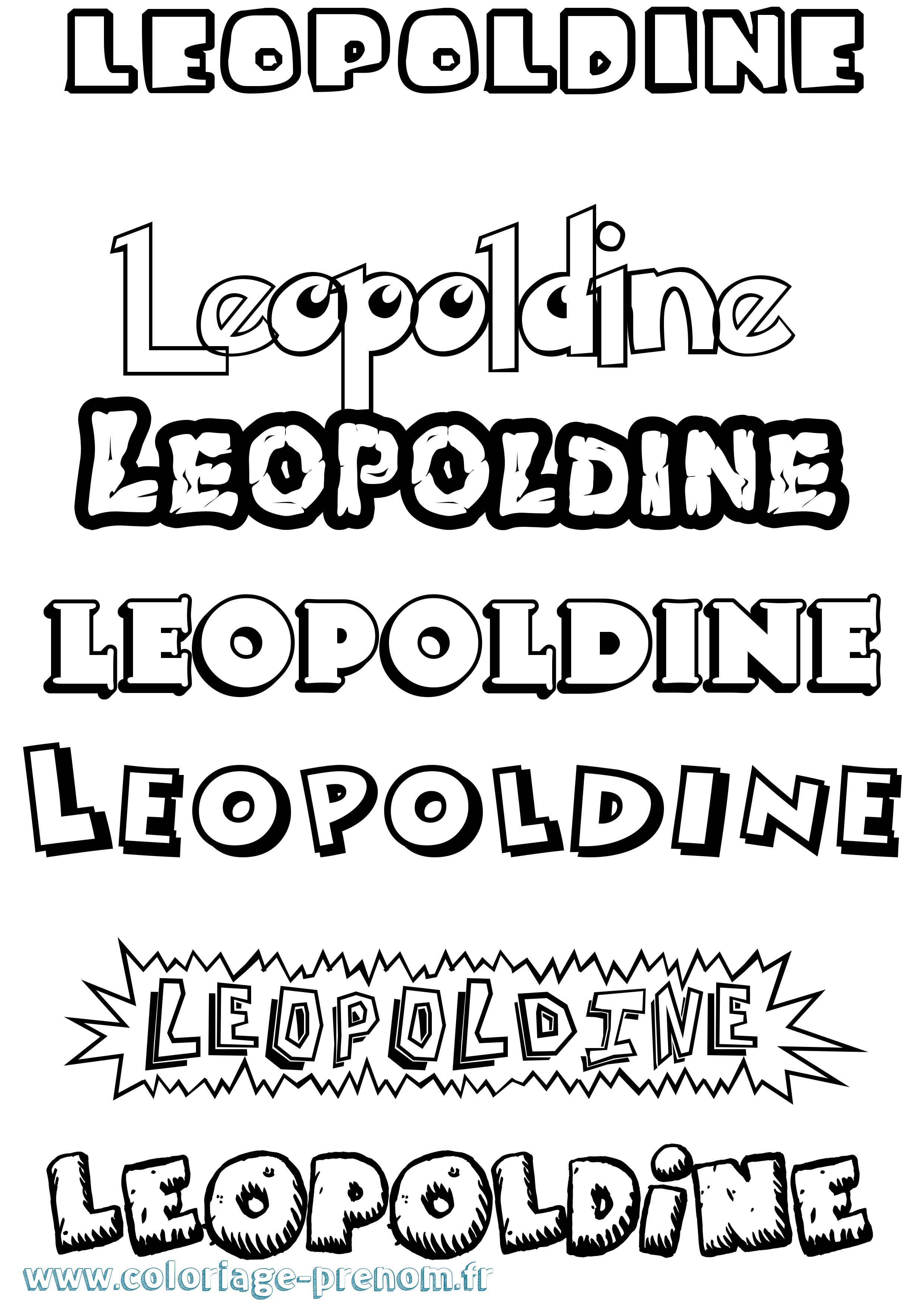 Coloriage Leopoldine Coloriage prénom Leopoldine