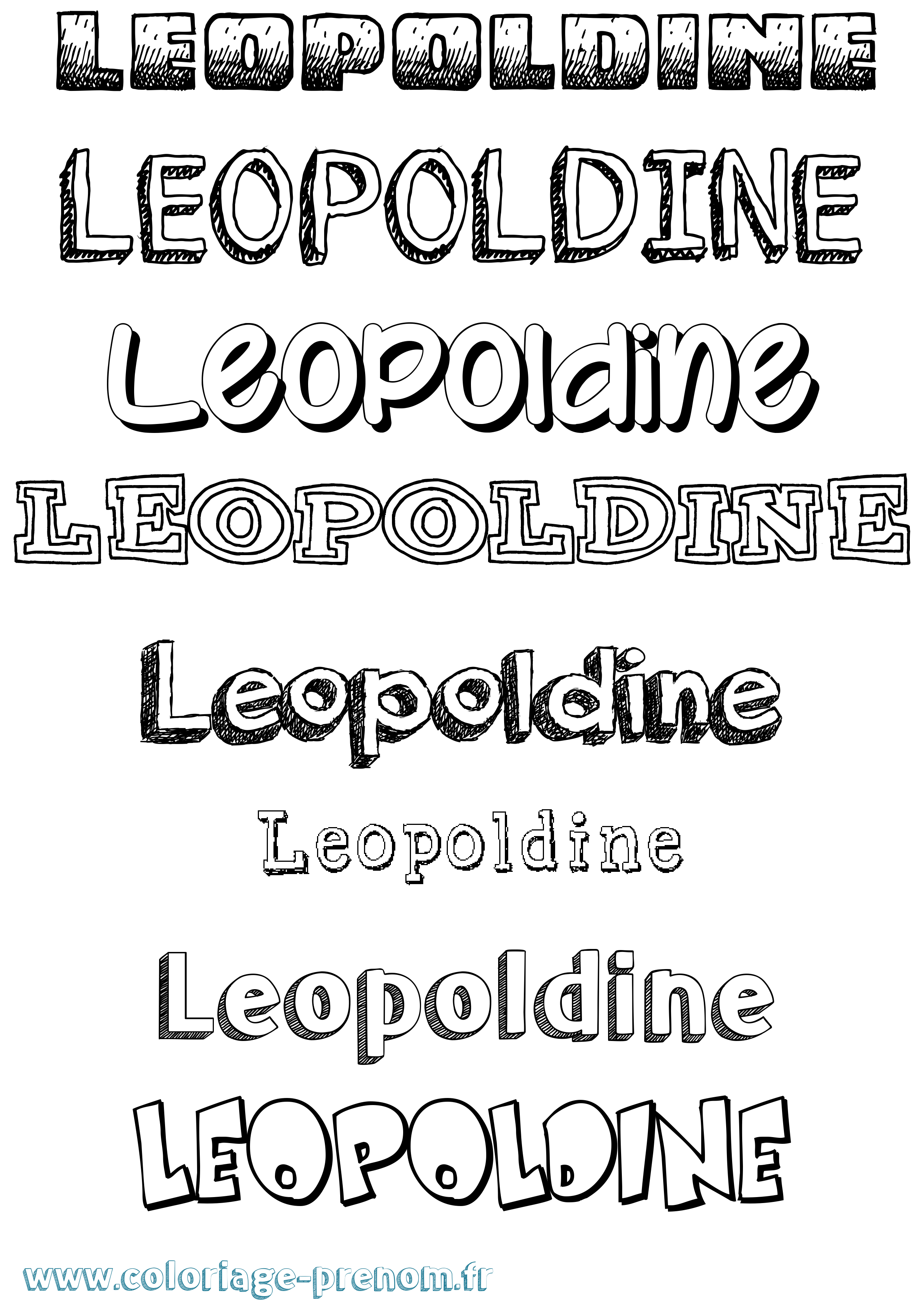 Coloriage Leopoldine Coloriage prénom Leopoldine