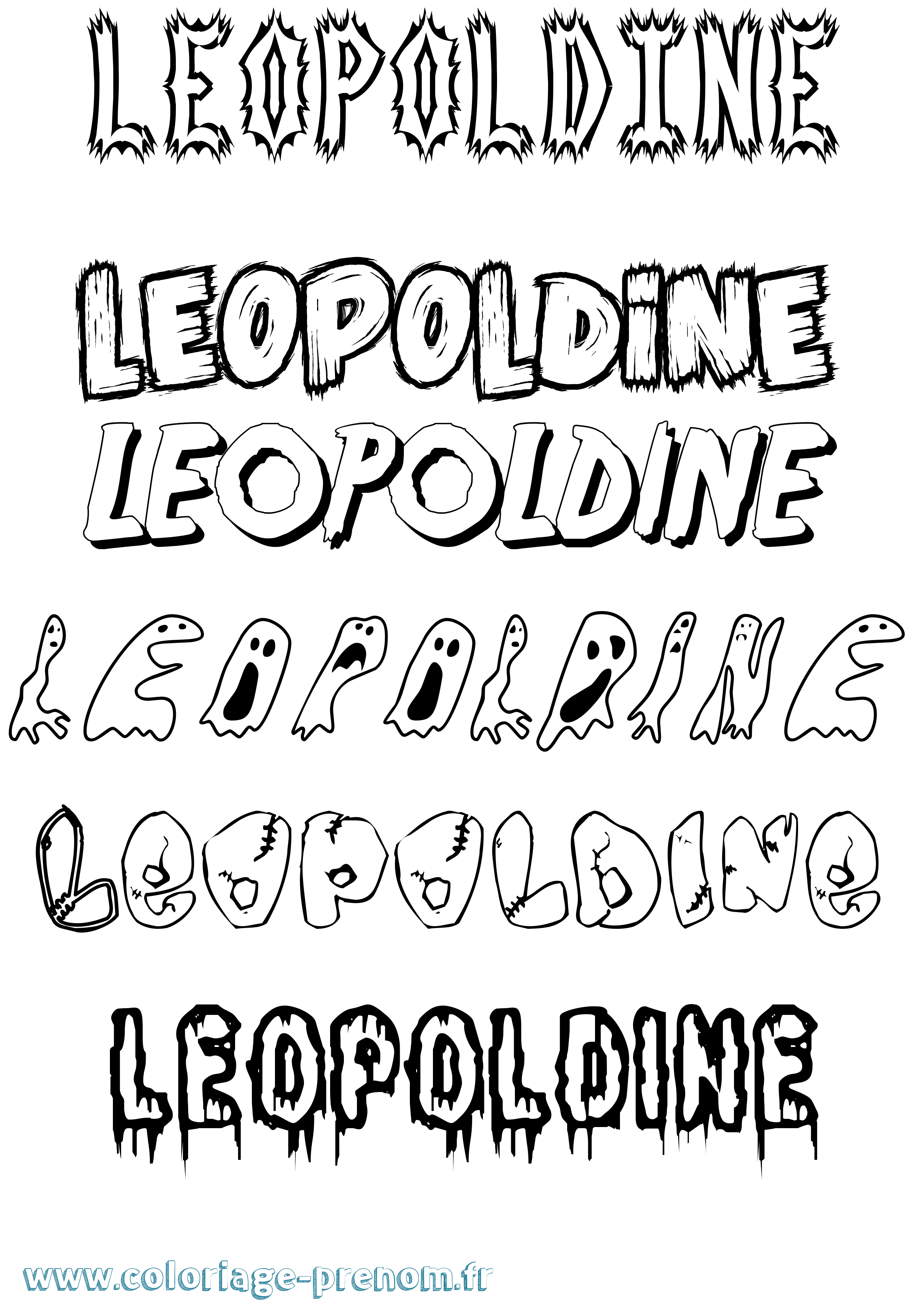 Coloriage Leopoldine Coloriage prénom Leopoldine