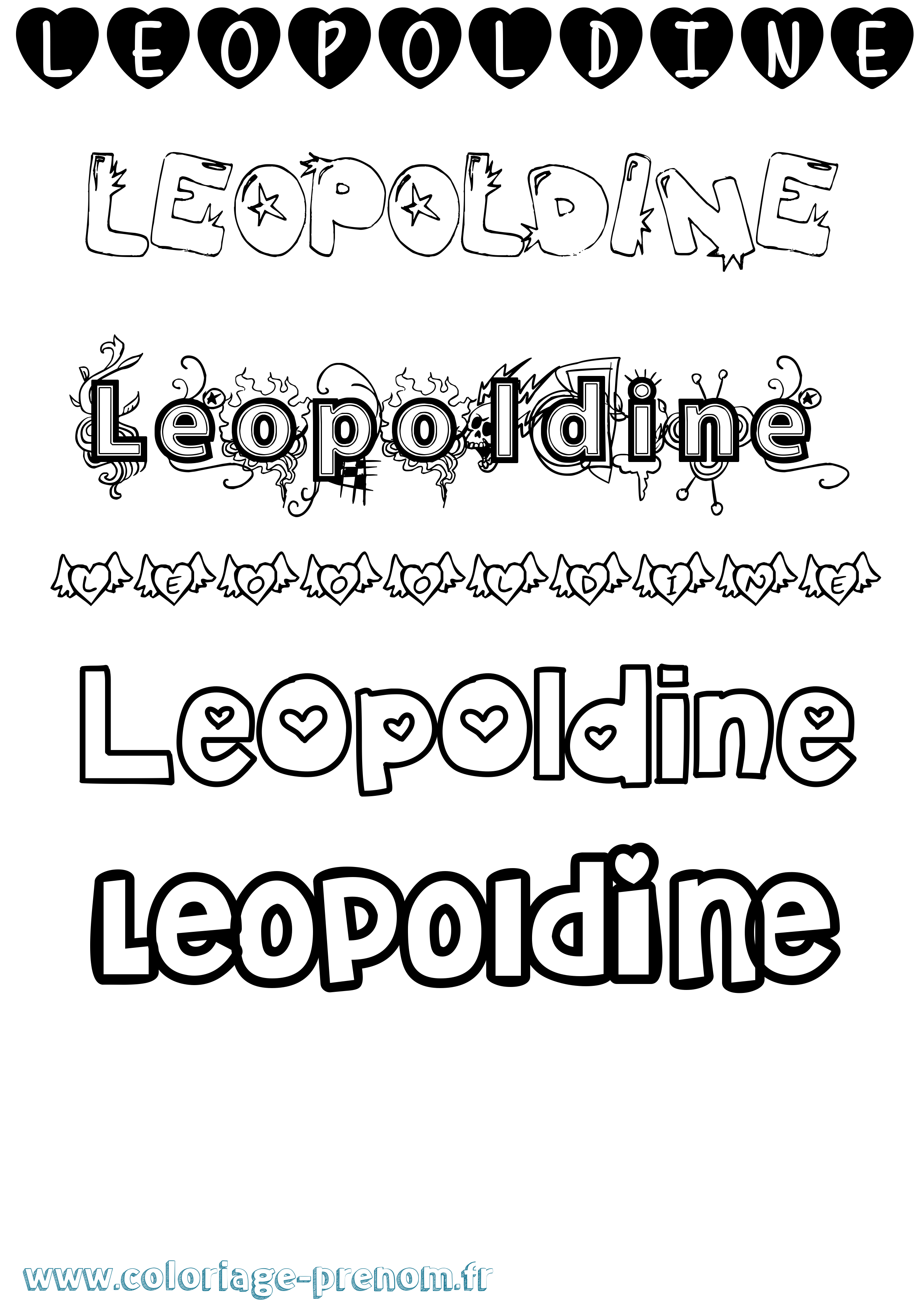 Coloriage Leopoldine Coloriage prénom Leopoldine