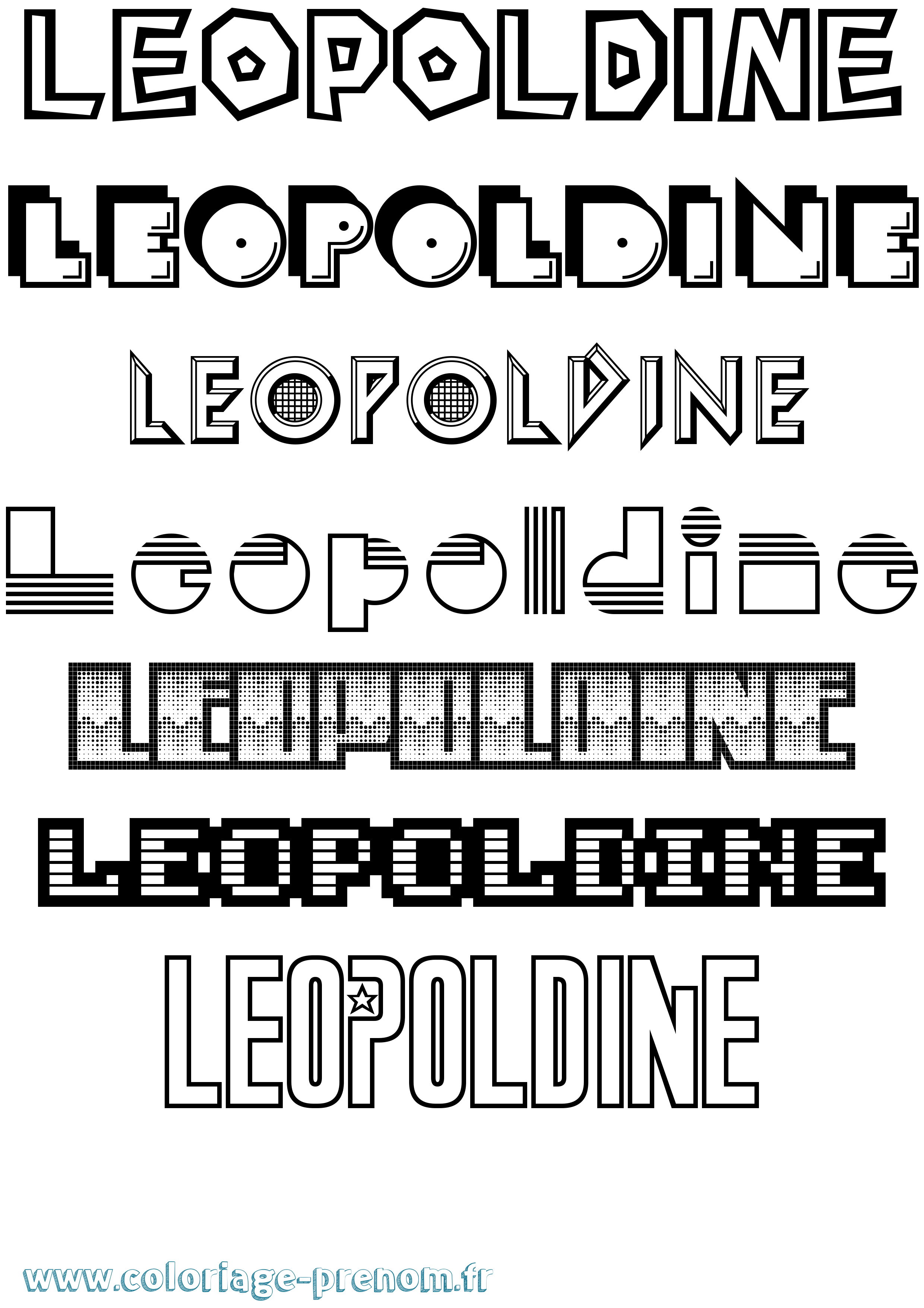 Coloriage Leopoldine Coloriage prénom Leopoldine