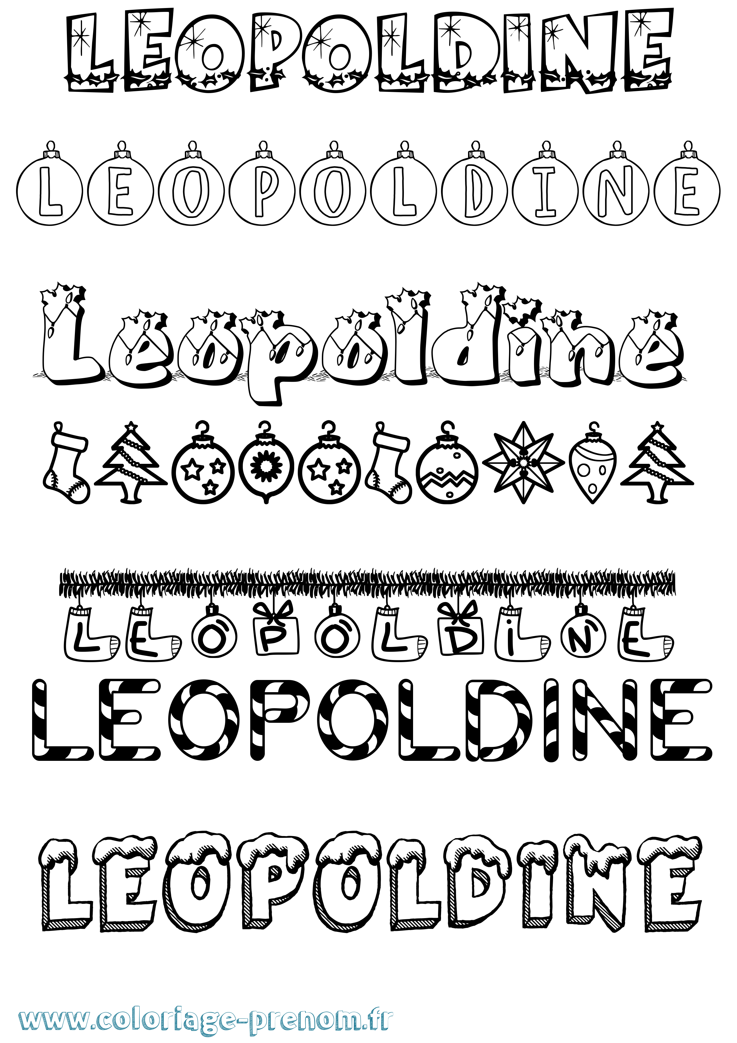 Coloriage Leopoldine Coloriage prénom Leopoldine