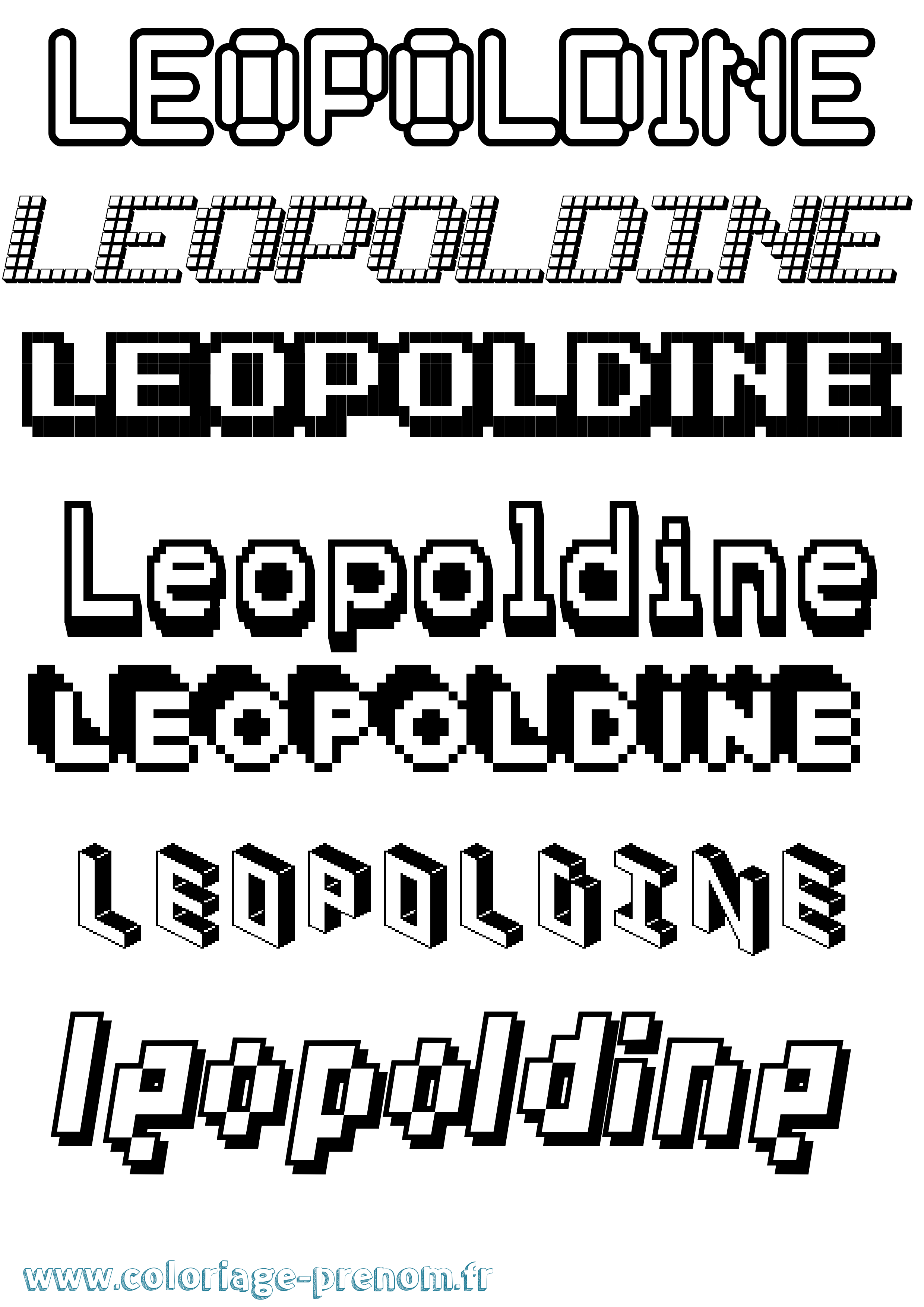 Coloriage Leopoldine Coloriage prénom Leopoldine