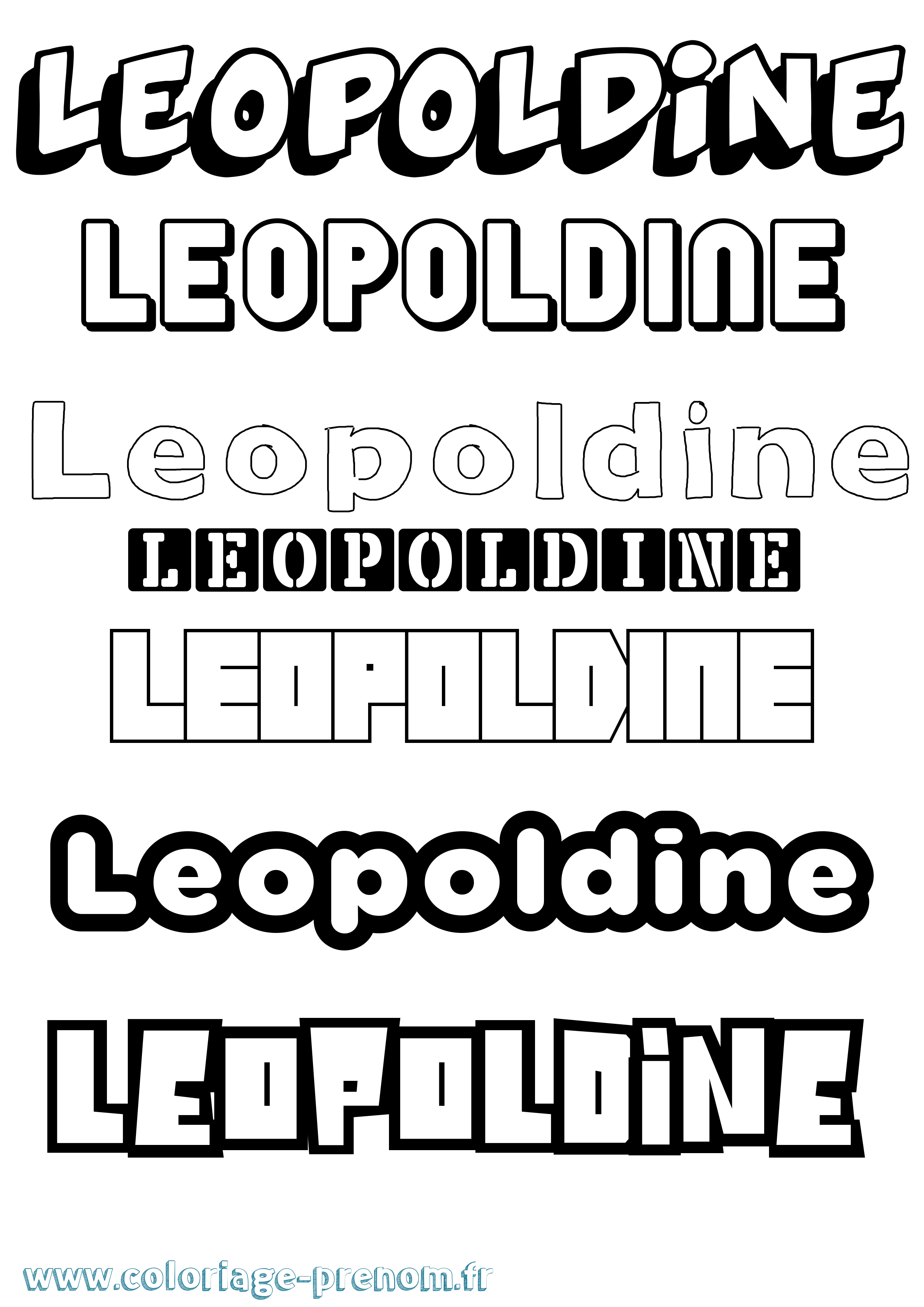 Coloriage Leopoldine Coloriage prénom Leopoldine