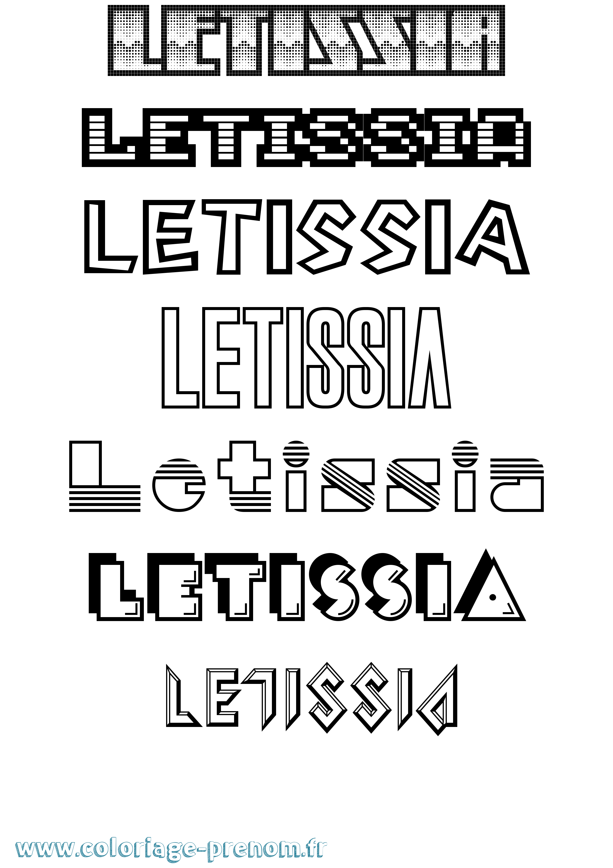 Coloriage Letissia Jeux Vidéos Coloriage prénom Letissia Jeux Vidéos