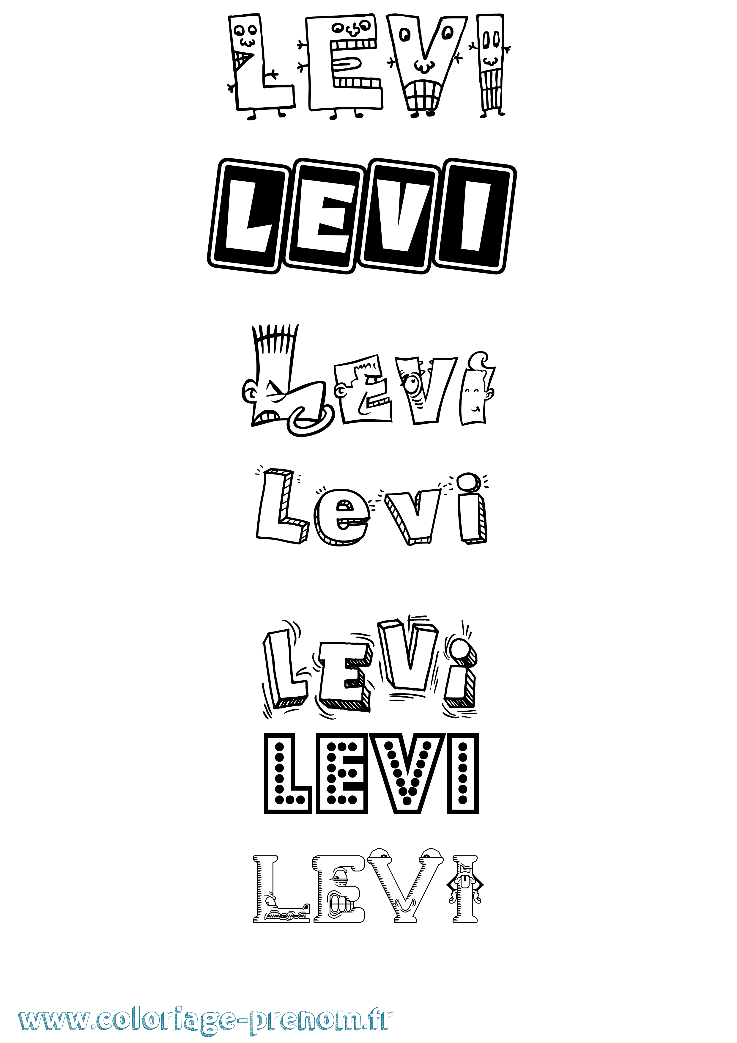 Levi Name Coloring Pages