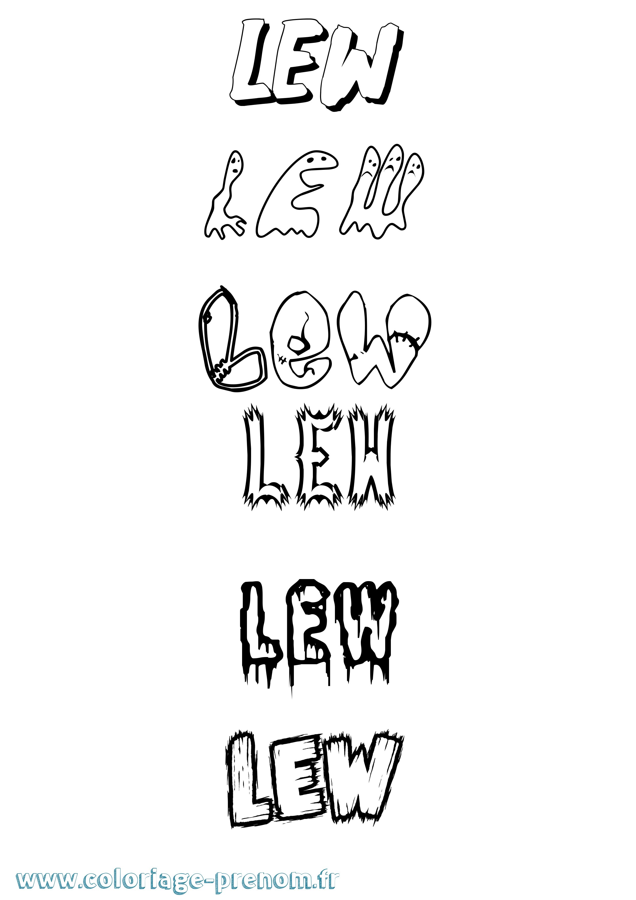 Coloriage Lew Frisson Coloriage prénom Lew Frisson