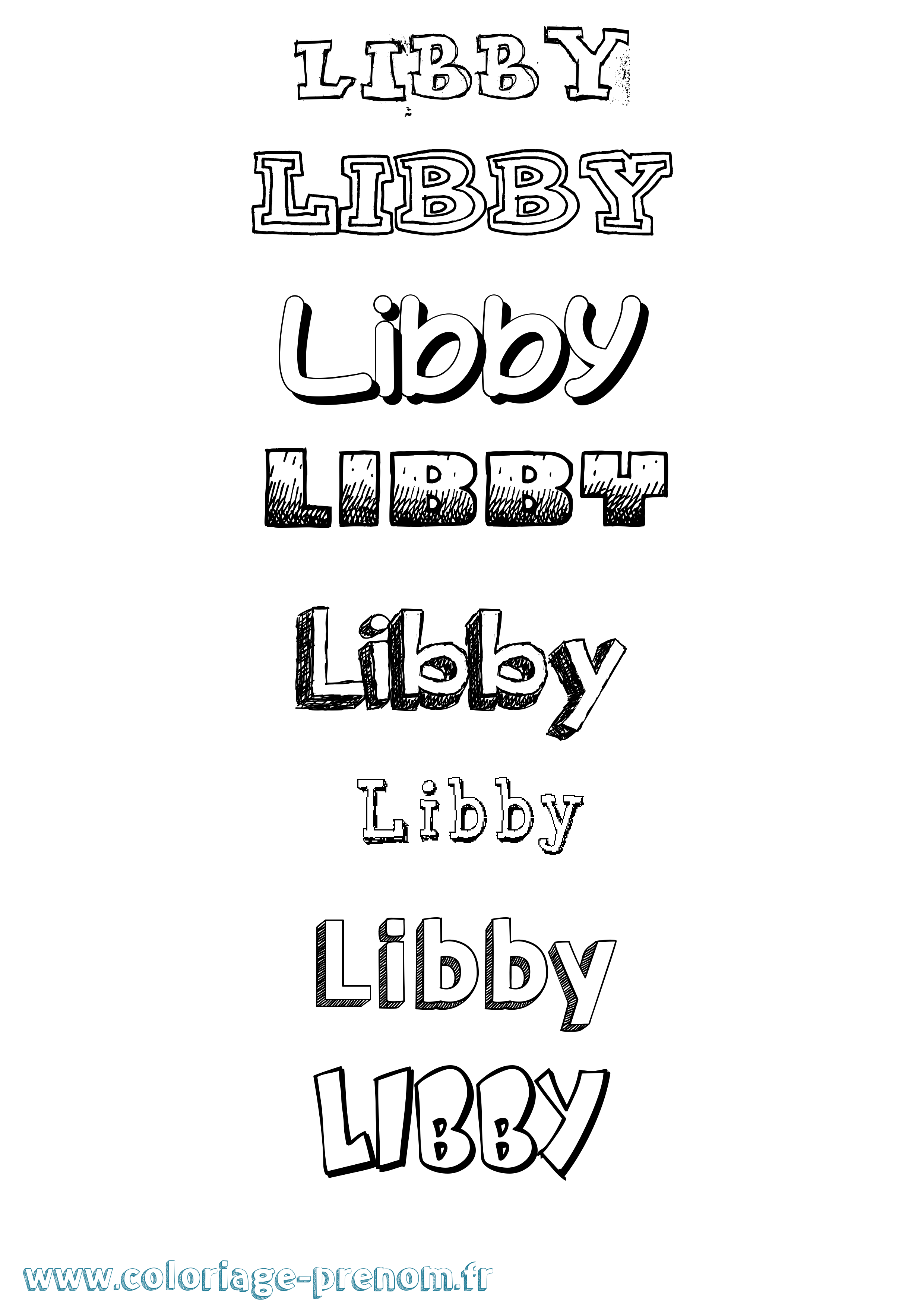 Coloriage prénom Libby Dessiné