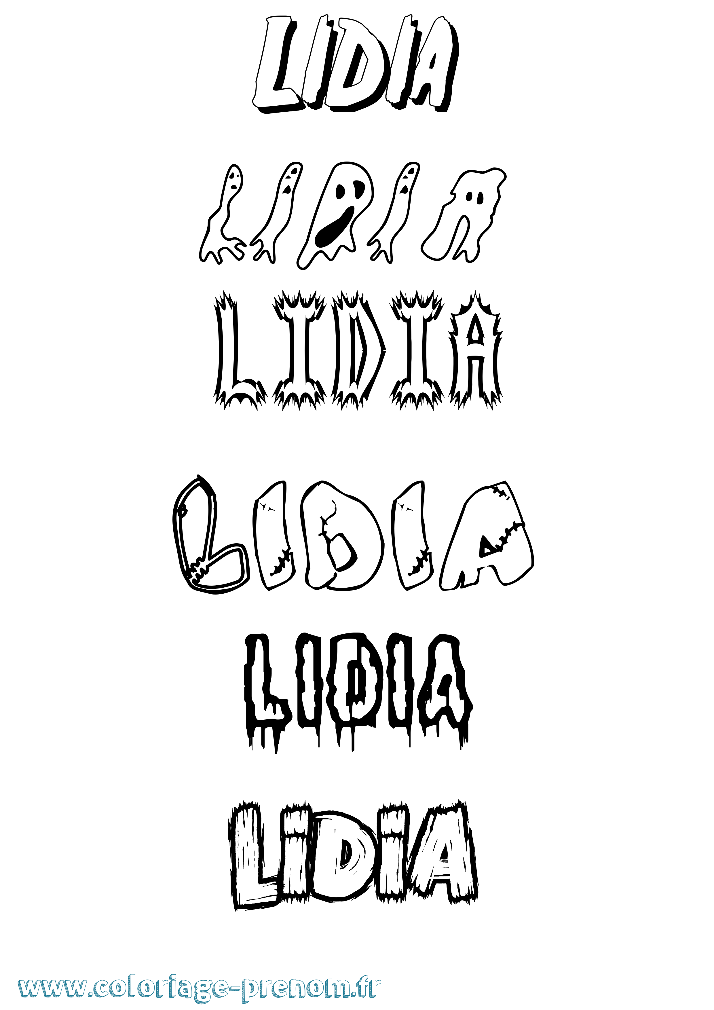 Coloriage Lidia Frisson Coloriage prénom Lidia Frisson