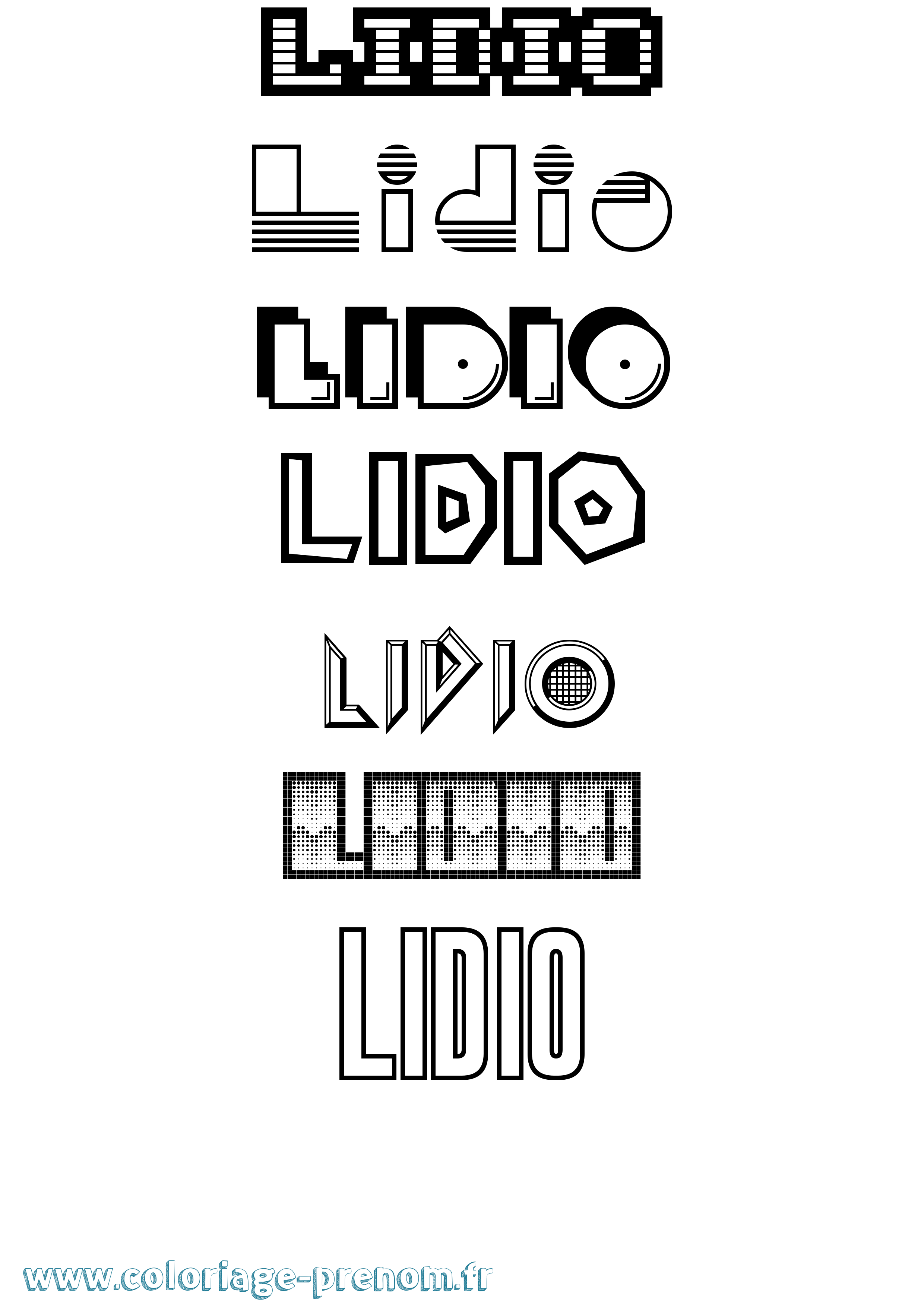 Coloriage Lidio Jeux Vidéos Coloriage prénom Lidio Jeux Vidéos