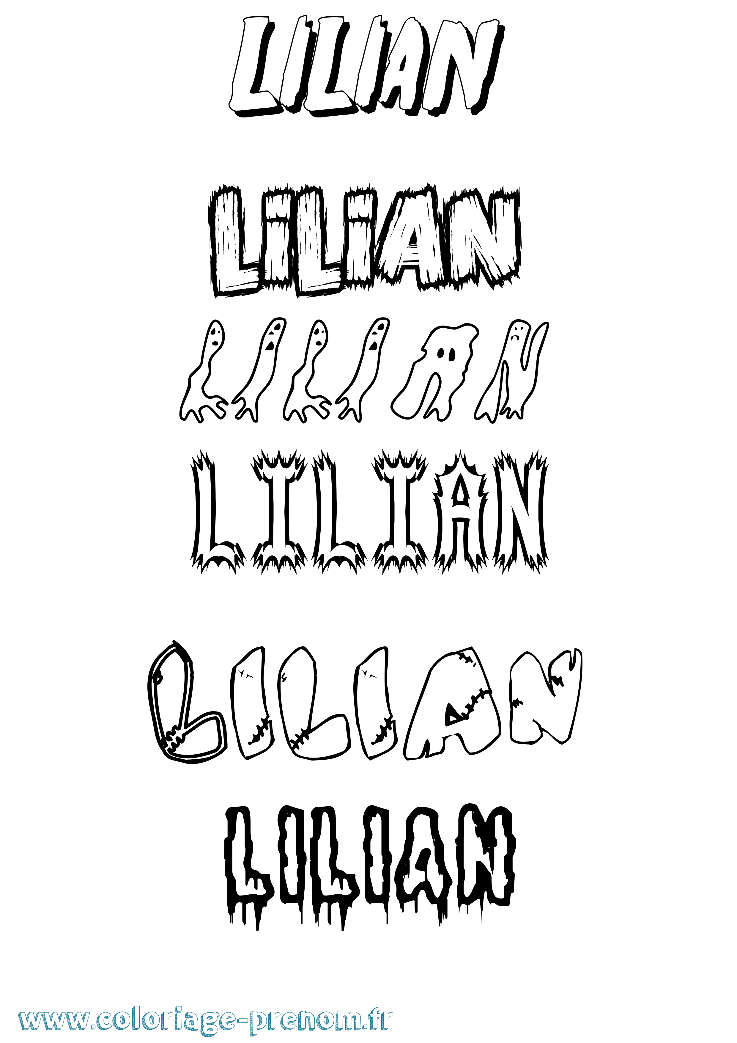 Coloriage Lilian Frisson Coloriage prénom Lilian Frisson